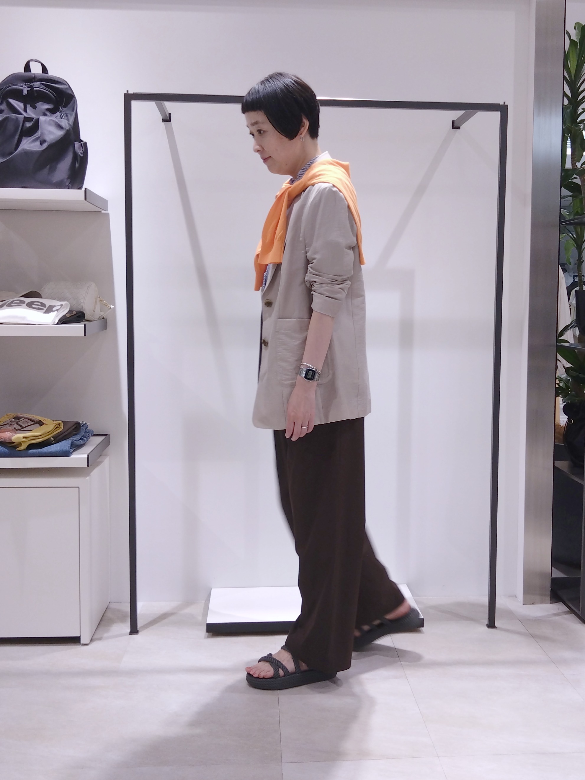 まちこさんの「UNTITLED｜【程よいシアー感/洗える】エアリーバイオジャケット」を使ったコーディネート