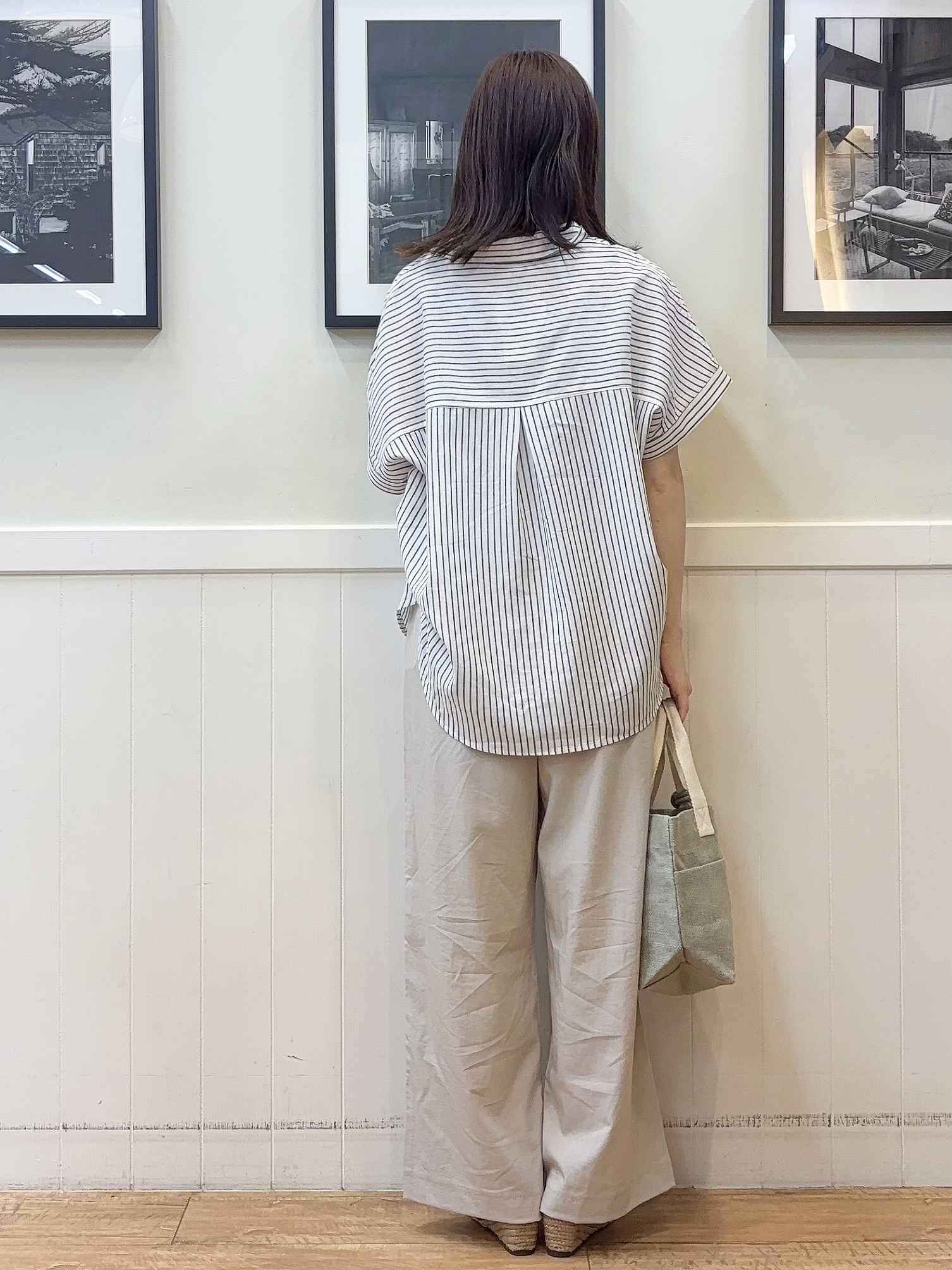 えぬさんの「SHOO･LA･RUE｜【ひんやり/UV】インせず着られる フレンチリネンスキッパーシャツ」を使ったコーディネート