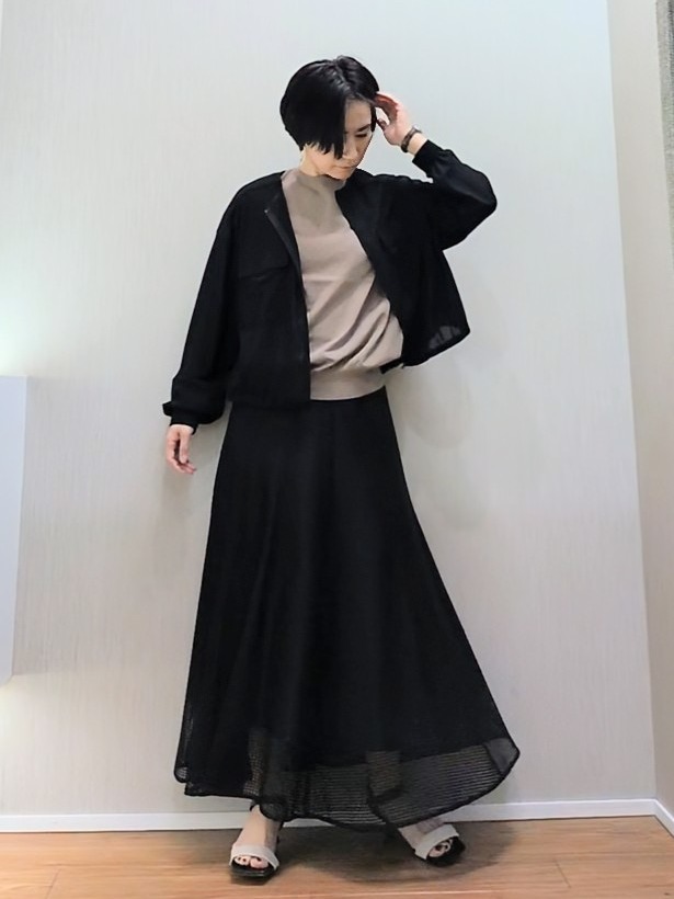 ミズタさんの「UNTITLED｜【古畑星夏さん着用/洗える】シアーブルゾン」を使ったコーディネート