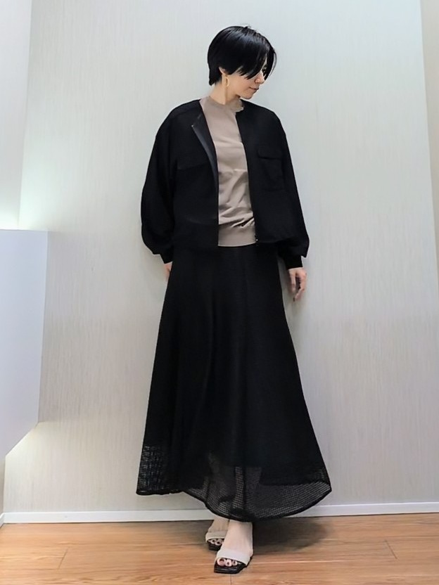 ミズタさんの「UNTITLED｜【古畑星夏さん着用/洗える】シアーブルゾン」を使ったコーディネート