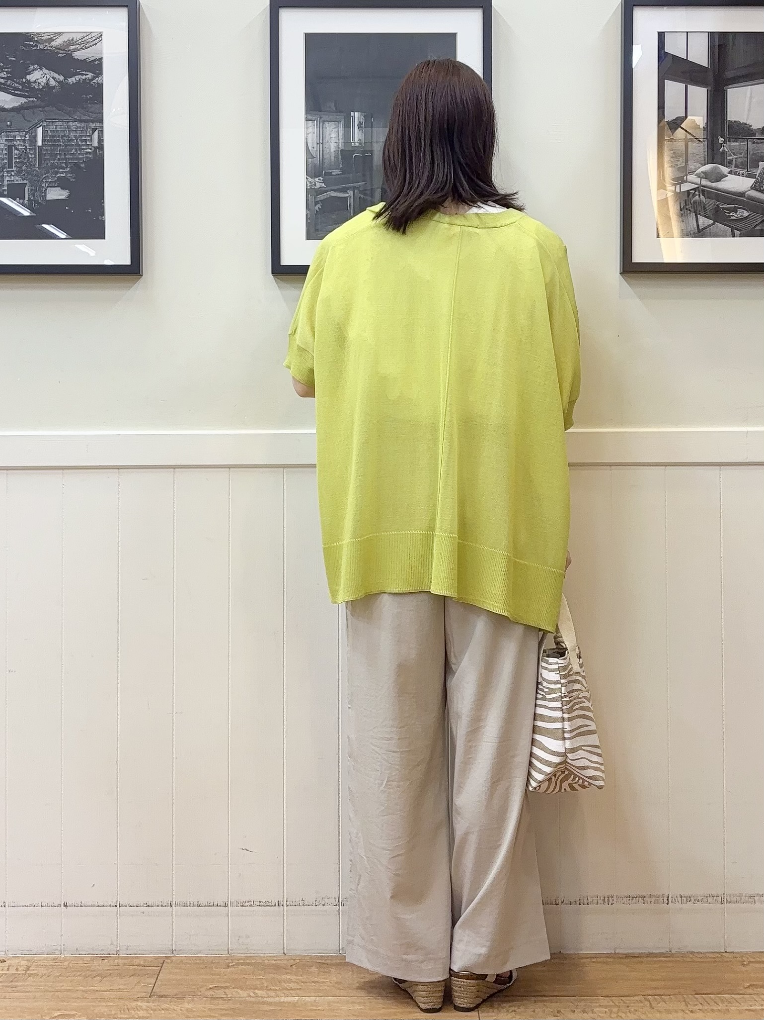 えぬさんの「SHOO･LA･RUE｜【ひんやり/S-LL/洗濯機可】女性らしさ溢れるモチーフレース スムースTシャツ」を使ったコーディネート