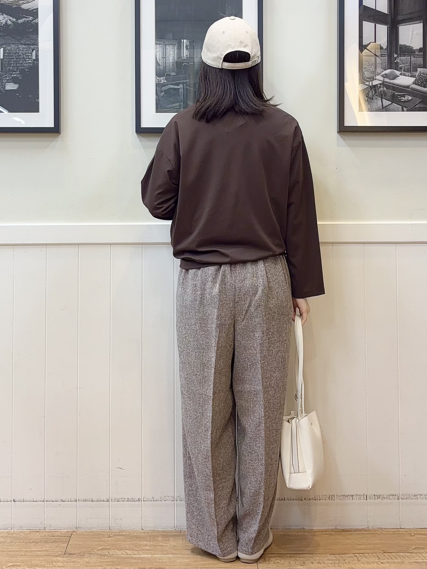 えぬさんの「SHOO･LA･RUE｜【ひんやり/S-LL/洗濯機可】色・柄選べる お袖チュールレイヤード プリントアソートTシャツ」を使ったコーディネート