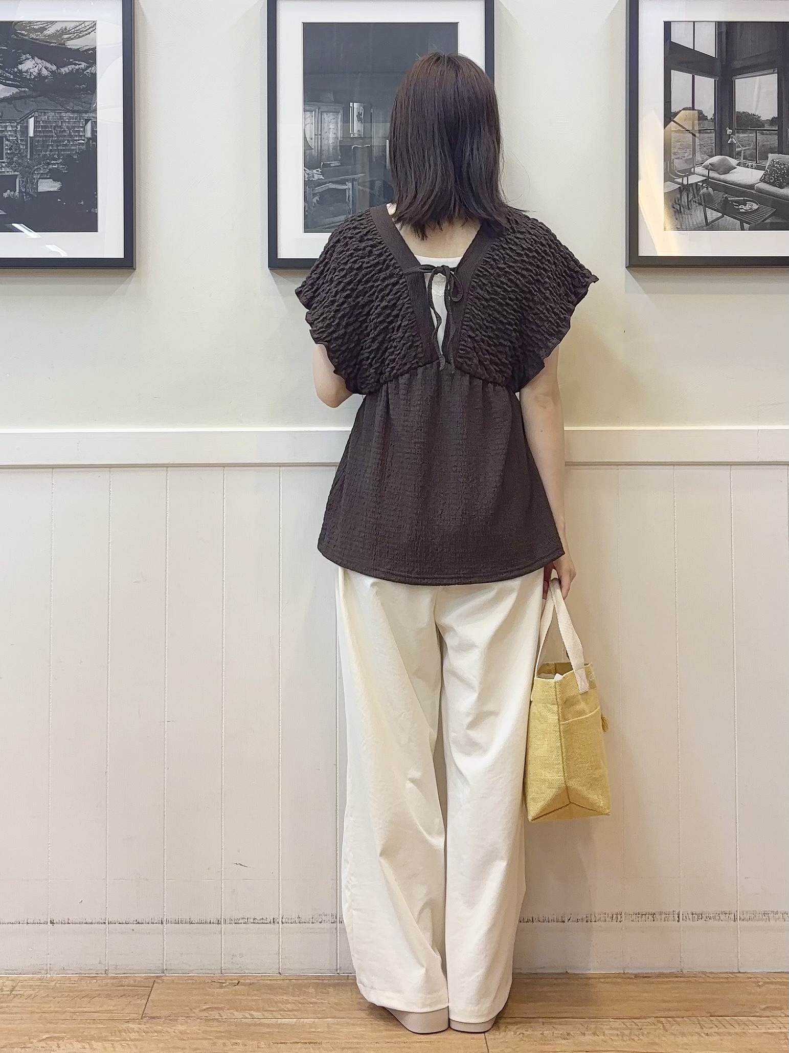えぬさんの「SHOO･LA･RUE｜【前後2WAY/洗濯機可/S-LL】レースデザインタンクトップ」を使ったコーディネート