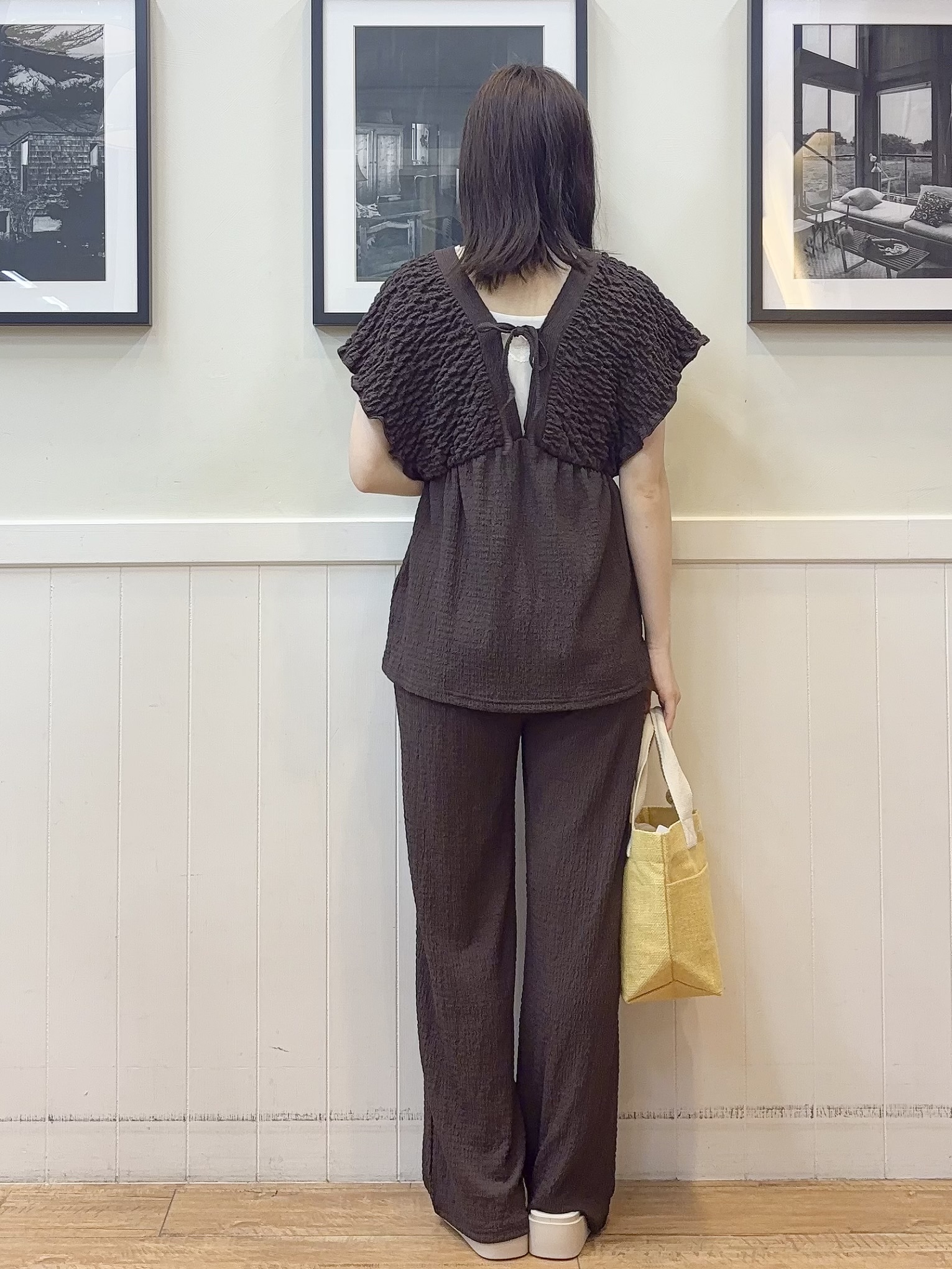 えぬさんの「SHOO･LA･RUE｜【前後2WAY/洗濯機可/S-LL】レースデザインタンクトップ」を使ったコーディネート
