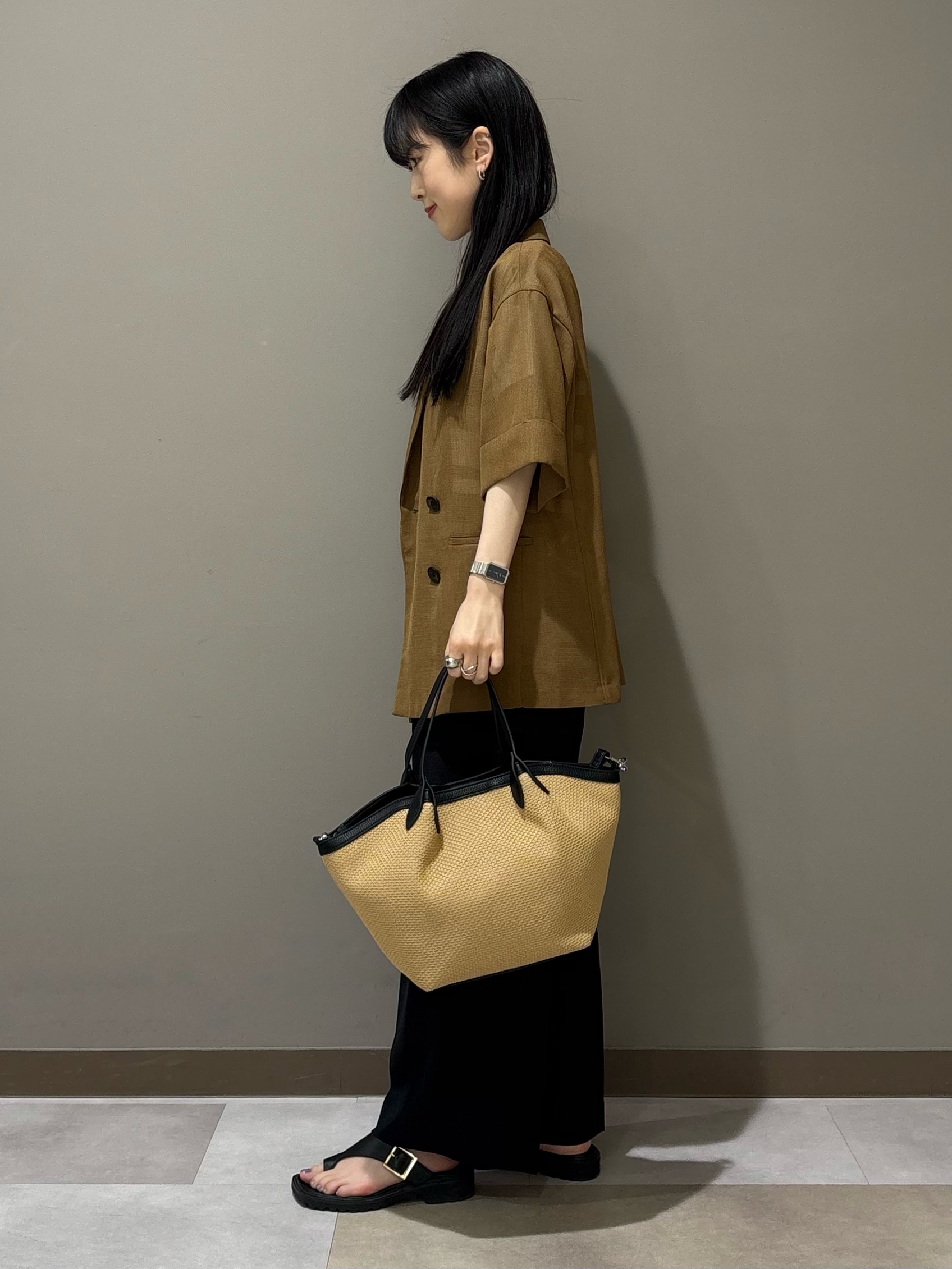 KEIKOさんの「INDIVI｜【洗える／メッシュ素材／SETUP可能】半袖シアージャケット」を使ったコーディネート