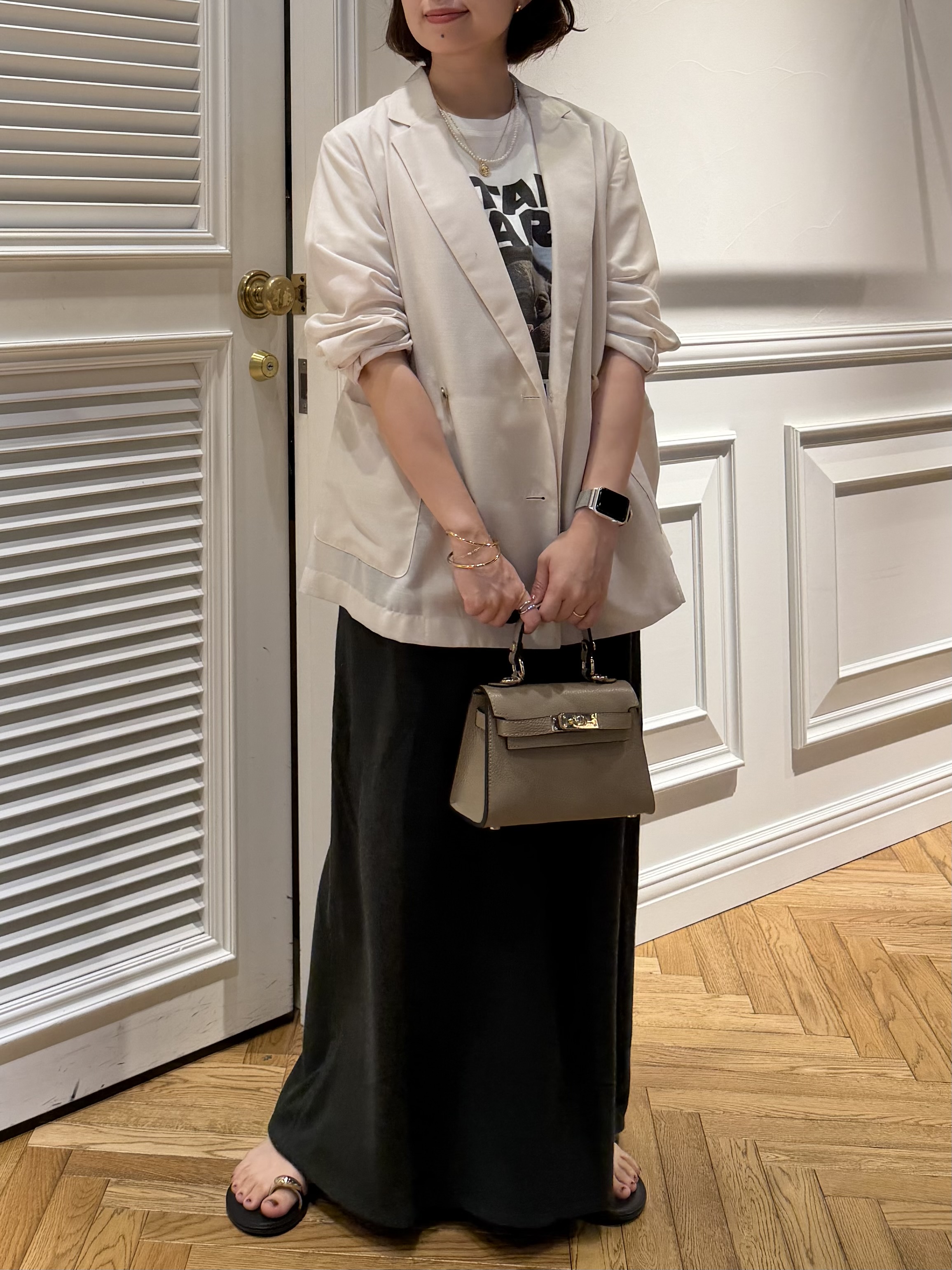 つじ まこさんの「DRESSTERIOR｜【接触冷感】STAR WARS カプセルグローグTシャツ」を使ったコーディネート