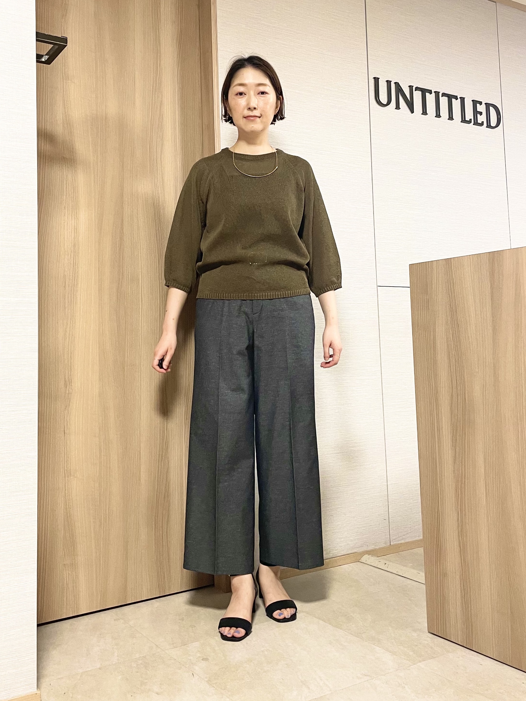 aliceさんの「UNTITLED｜【洗える/ゆったり】クルーネックドライニット」を使ったコーディネート