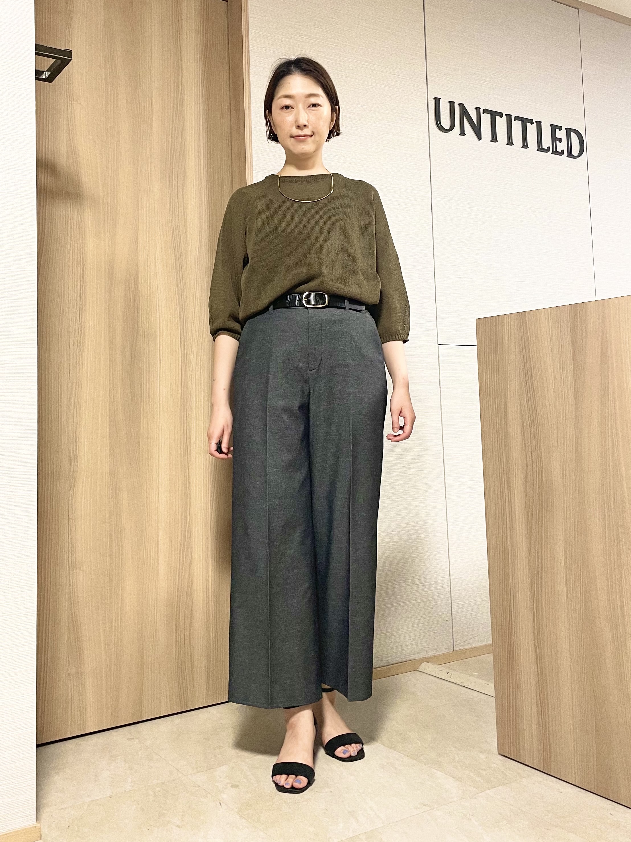 aliceさんの「UNTITLED｜【洗える/ゆったり】クルーネックドライニット」を使ったコーディネート