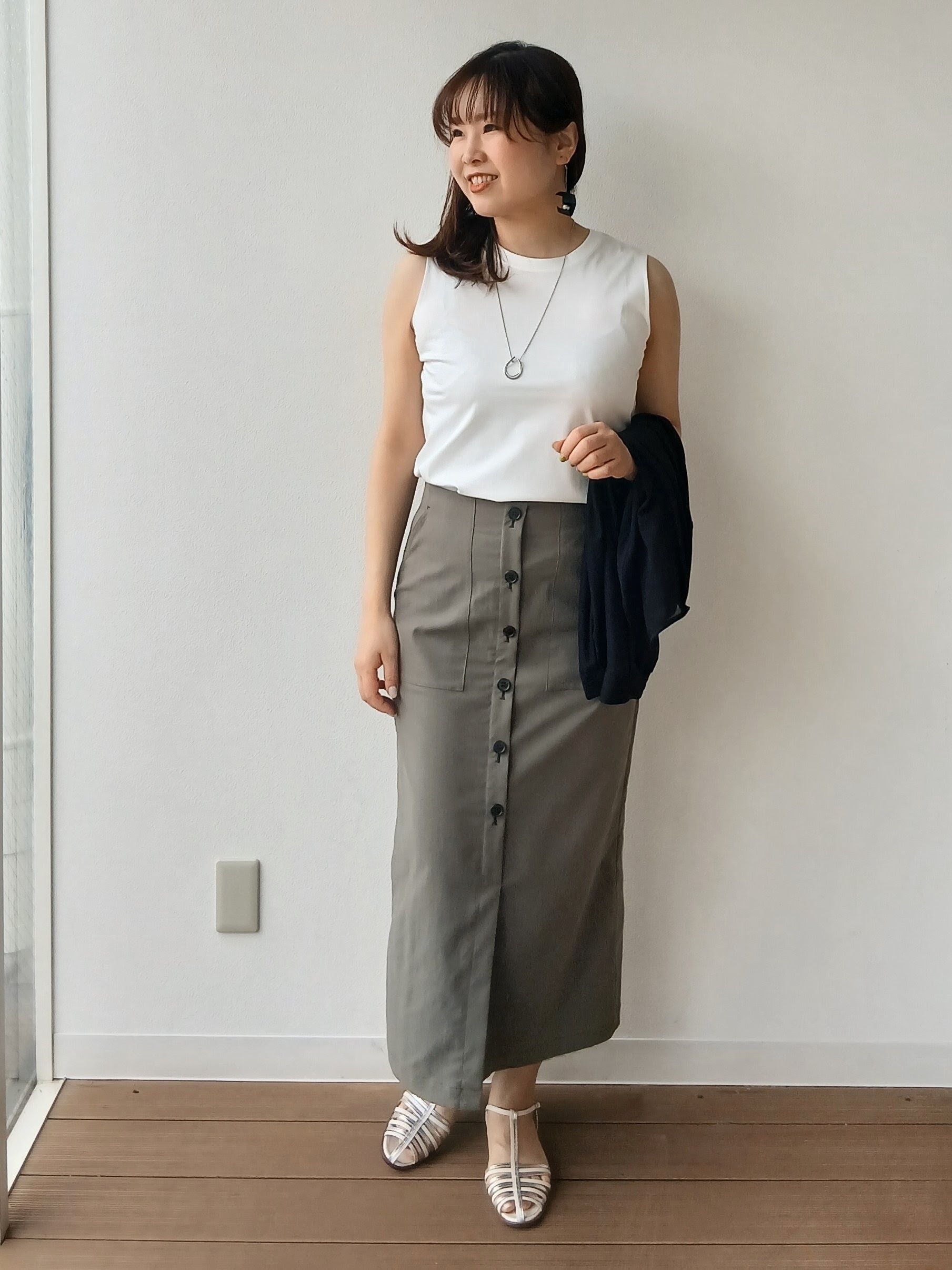なみきさんの「UNTITLED｜【古畑星夏さん着用/洗える】シアーブルゾン」を使ったコーディネート