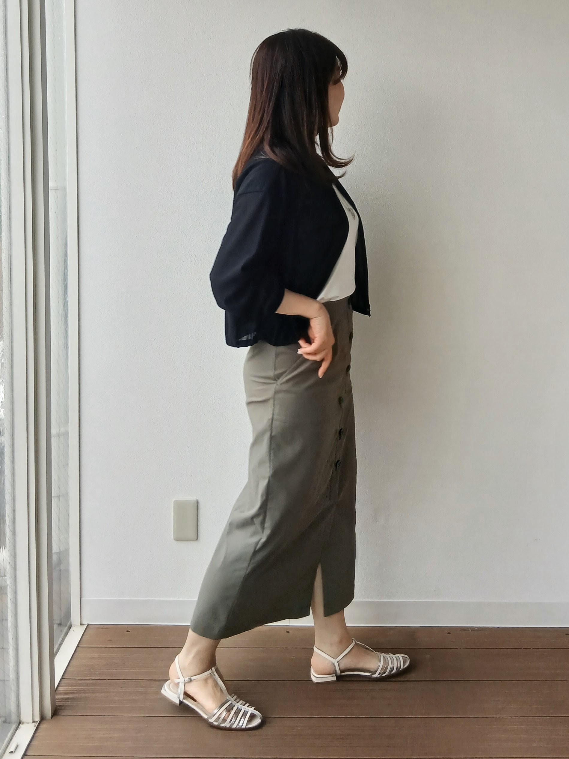 なみきさんの「UNTITLED｜【古畑星夏さん着用/洗える】シアーブルゾン」を使ったコーディネート