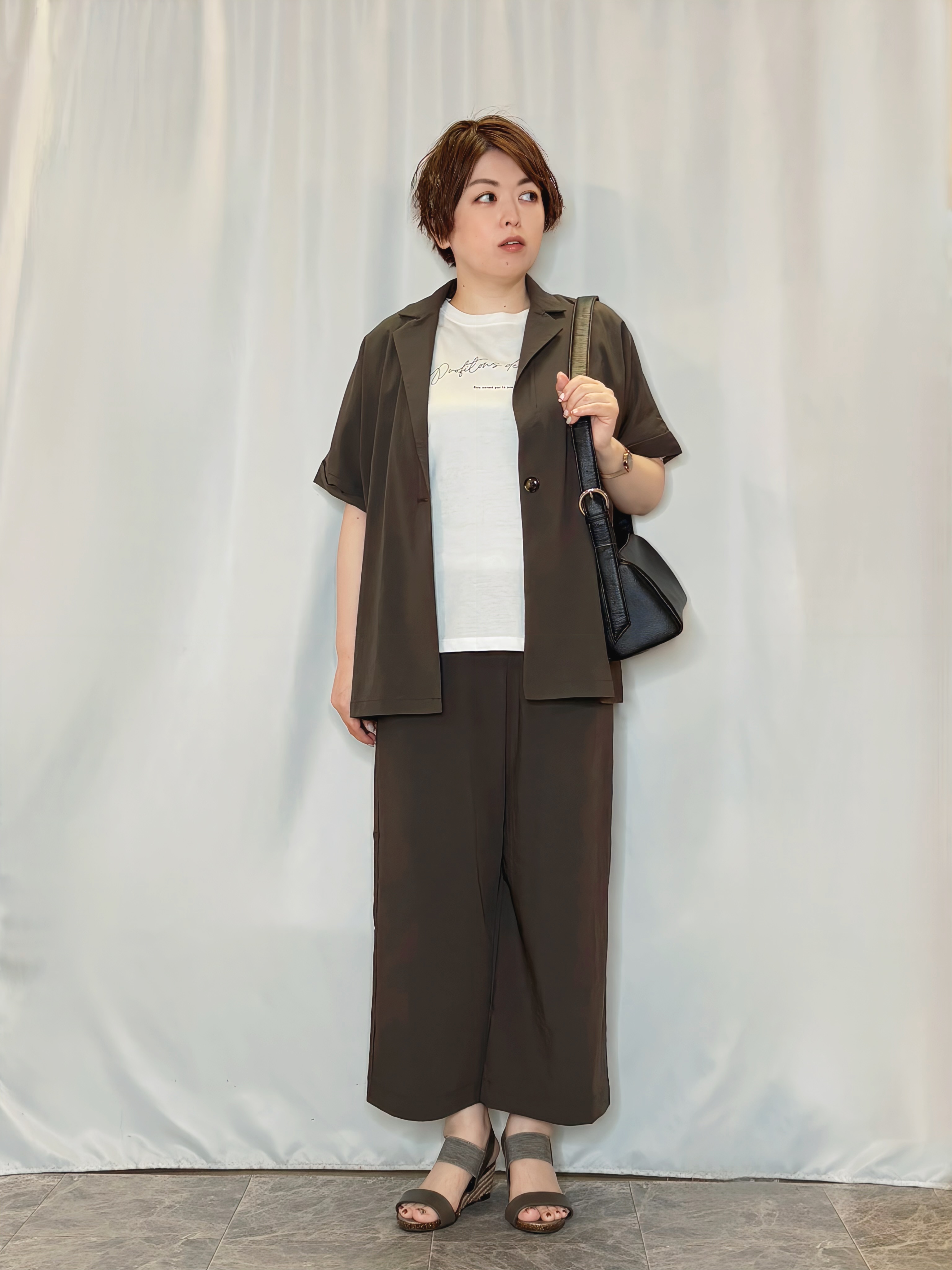 たみさんの「SHOO･LA･RUE｜【高レビュー/洗濯機可/セットアップ可】軽凛(かろりん) ひんやり半袖ジャケット」を使ったコーディネート