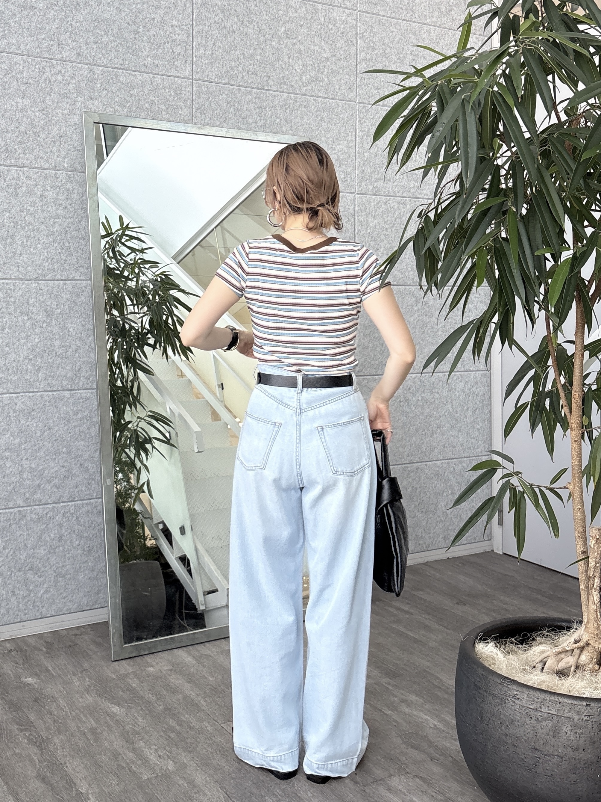 kotakiさんの「INDIVI｜レトロボーダーTシャツ」を使ったコーディネート