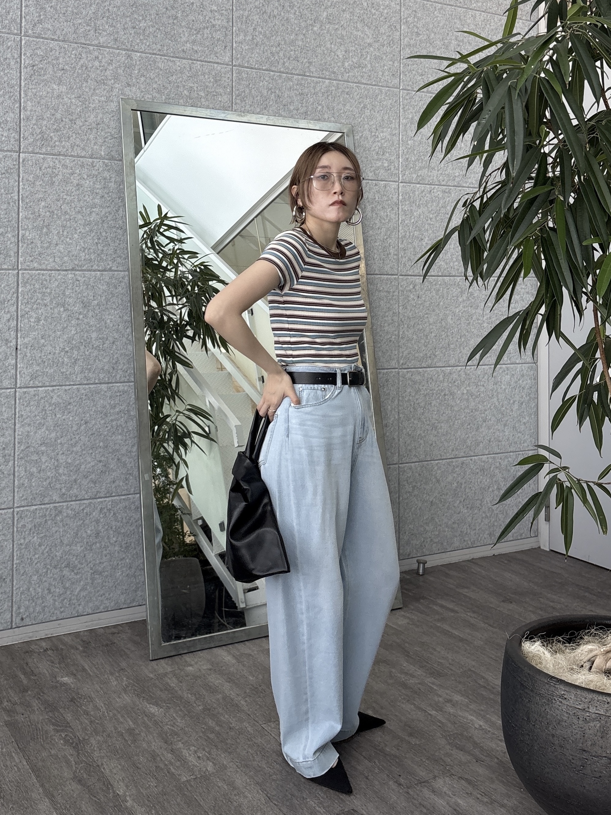 kotakiさんの「INDIVI｜レトロボーダーTシャツ」を使ったコーディネート