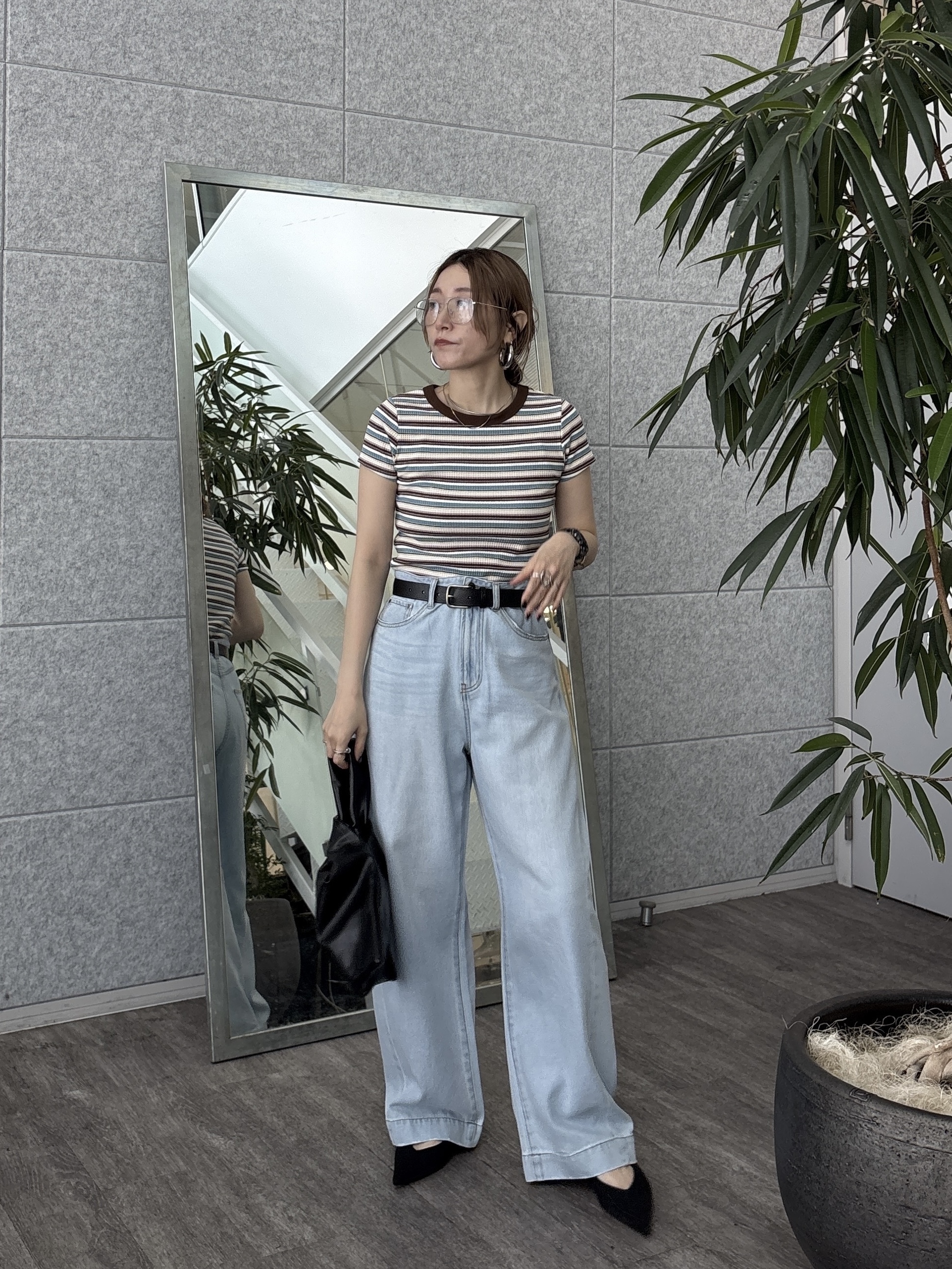kotakiさんの「INDIVI｜レトロボーダーTシャツ」を使ったコーディネート
