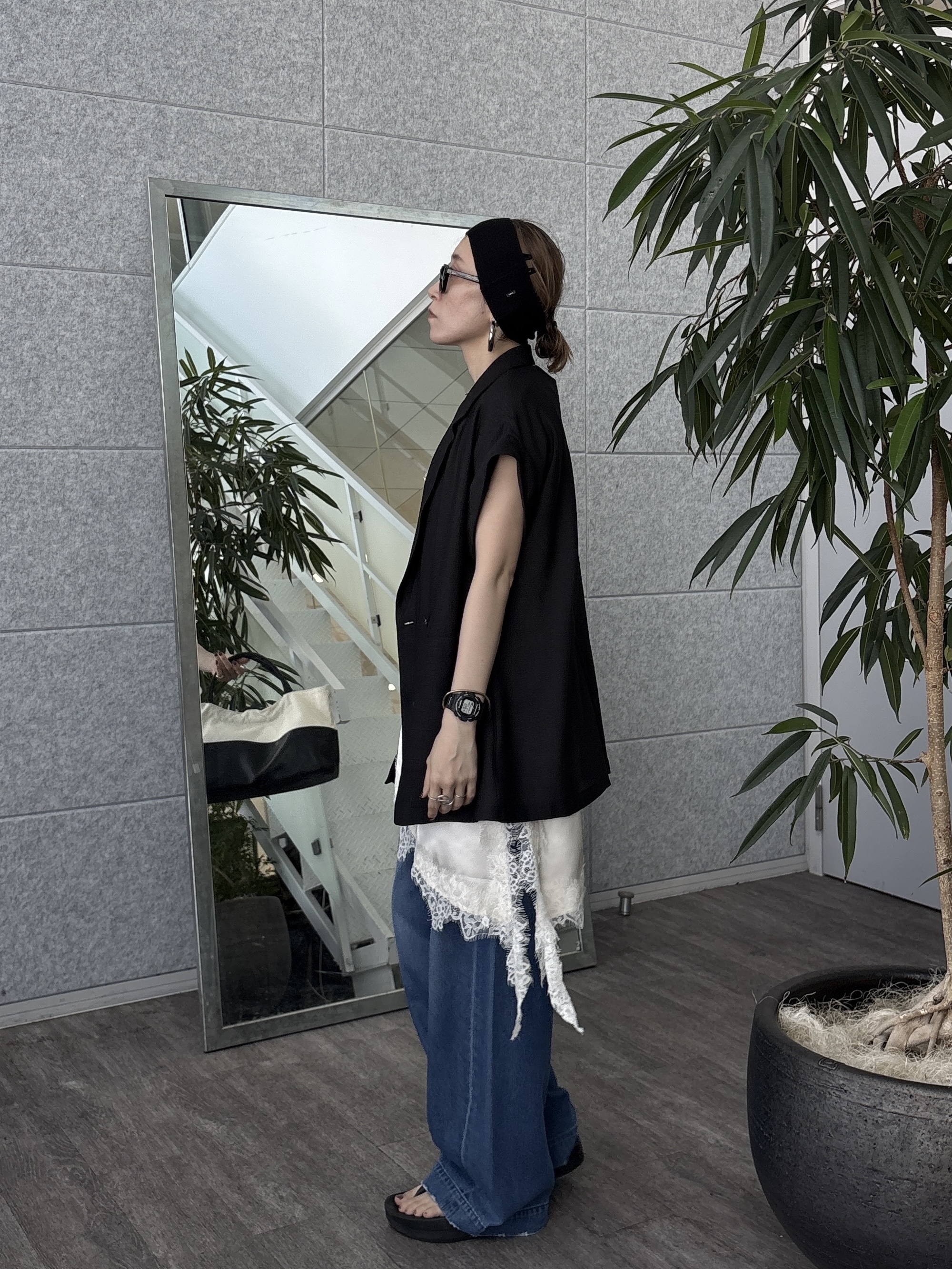 kotakiさんの「INDIVI｜ワッシャーシアーダブルジャケット」を使ったコーディネート