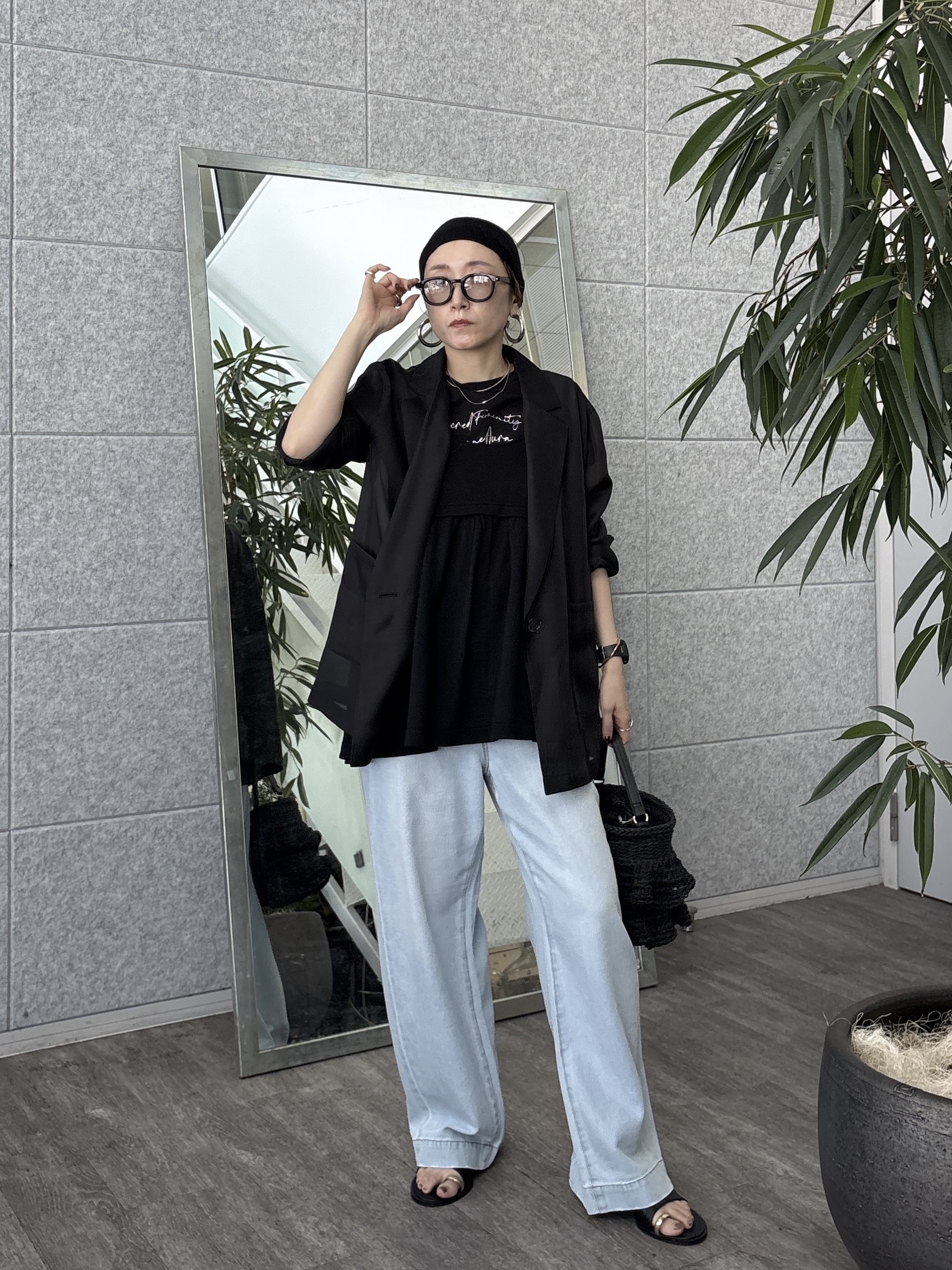 kotakiさんの「INDIVI｜シアーシャツジャケット【接触冷感】」を使ったコーディネート