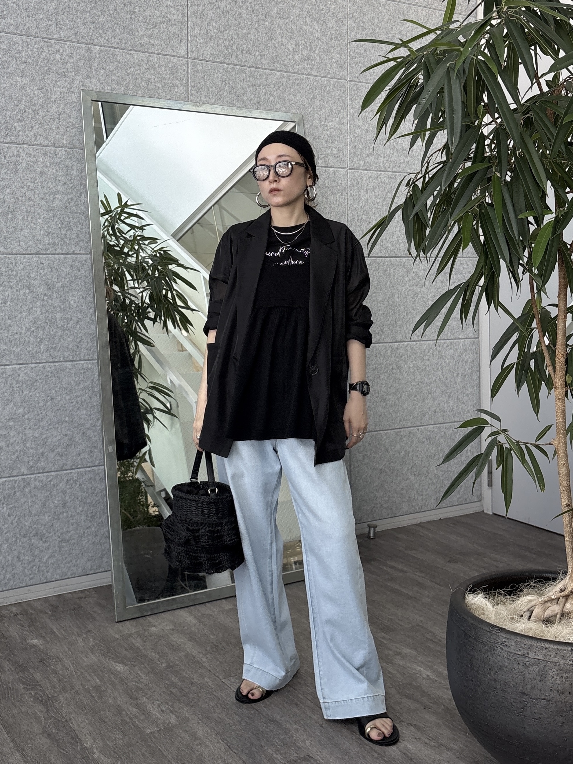 kotakiさんの「INDIVI｜シアーシャツジャケット【接触冷感】」を使ったコーディネート