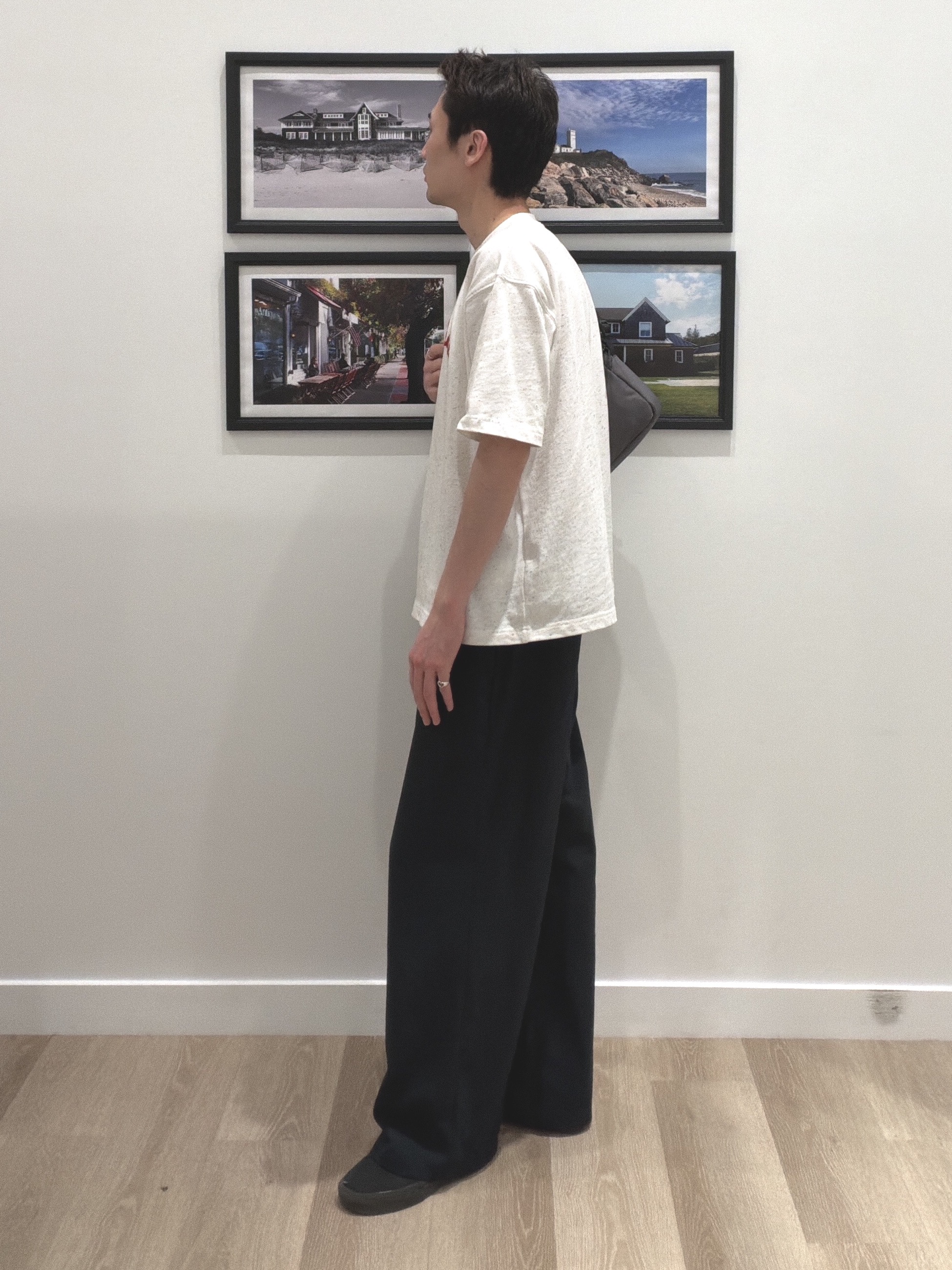 oikawaさんの「Dessin｜【ユニセックス/洗える】ネップロゴ刺繍Tシャツ」を使ったコーディネート