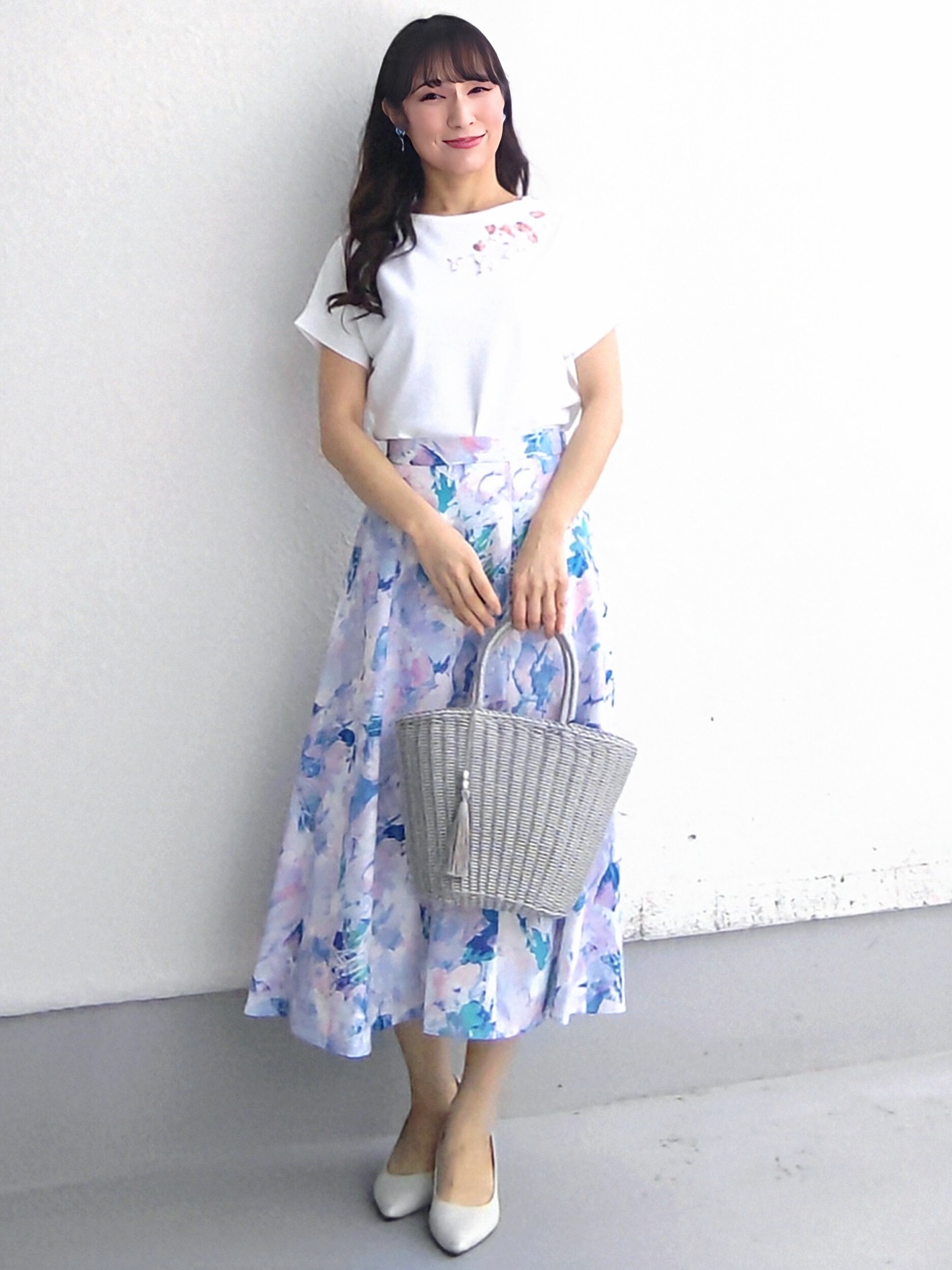 keinaさんの「SunaUna｜【SS～Lサイズ展開／スパンコール・ビジュー・刺繍】クラフトニット」を使ったコーディネート