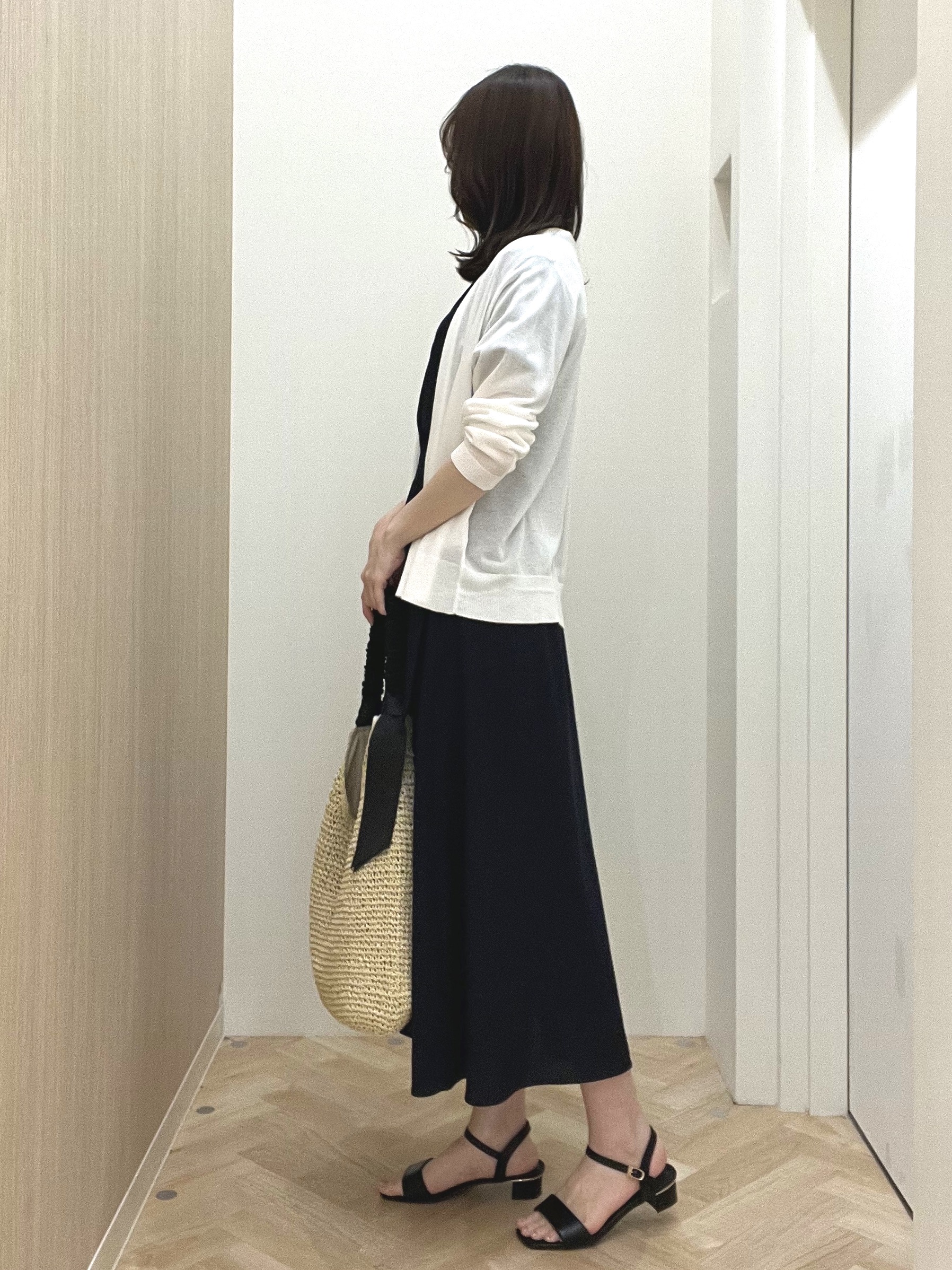  おまつさんの「grove｜高評価！【接触冷感／UVカットetc】ベーシックショートカーディガン」を使ったコーディネート