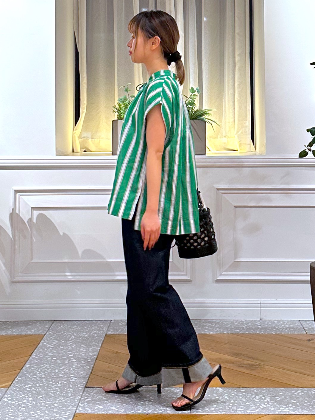 なべこさんの「DRESSTERIOR｜【otonaMUSE5月号掲載】センタープレスストレートデニム」を使ったコーディネート