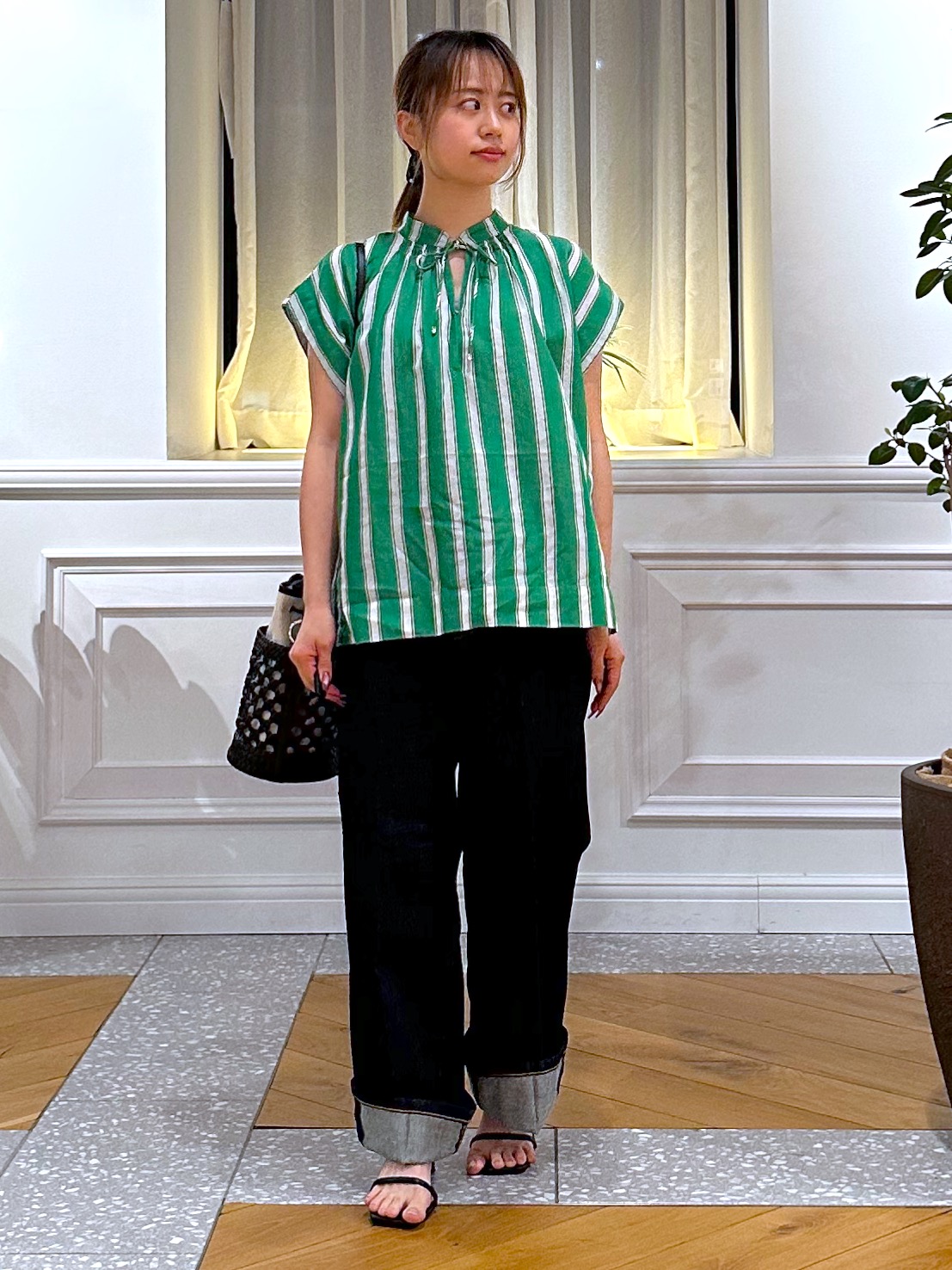 なべこさんの「DRESSTERIOR｜【otonaMUSE5月号掲載】センタープレスストレートデニム」を使ったコーディネート