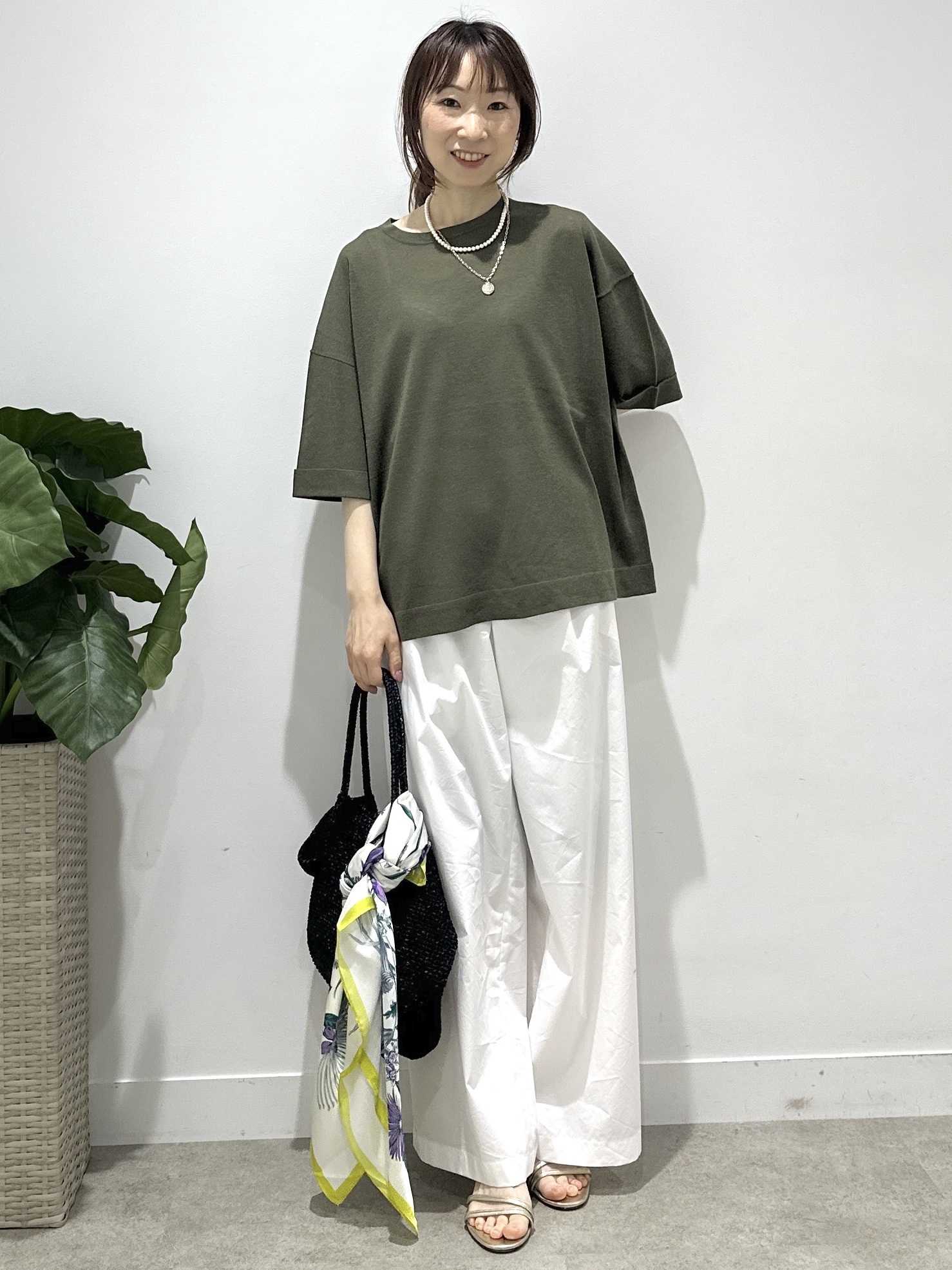Miwaさんの「UNTITLED｜【アンサンブル可/Tシャツ風/ゆったり】リラックスニットトップス」を使ったコーディネート