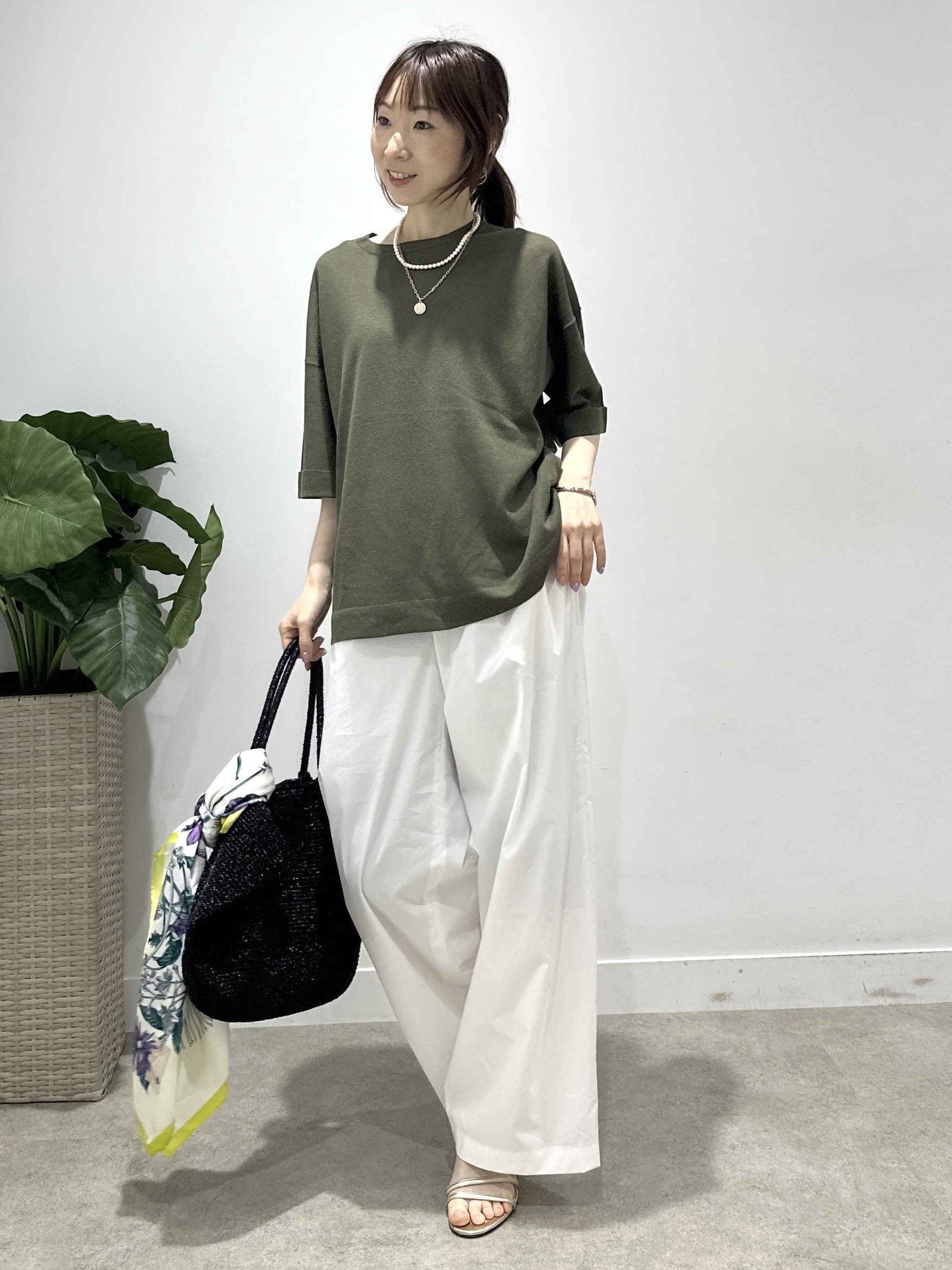Miwaさんの「UNTITLED｜【アンサンブル可/Tシャツ風/ゆったり】リラックスニットトップス」を使ったコーディネート