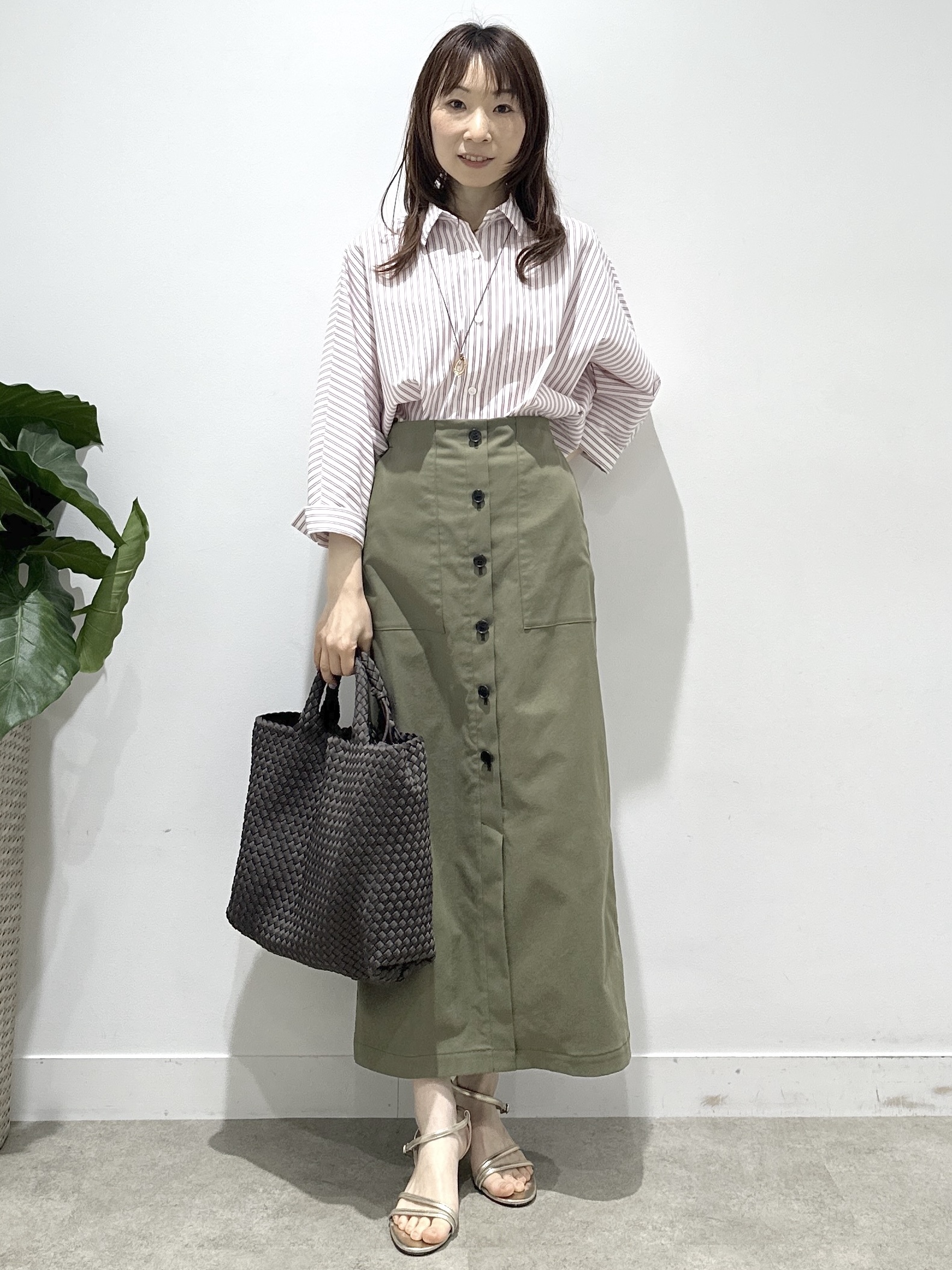 Miwaさんの「UNTITLED｜【接触冷感/吸水速乾/UVカット】ドルマンスリーブシャツ」を使ったコーディネート