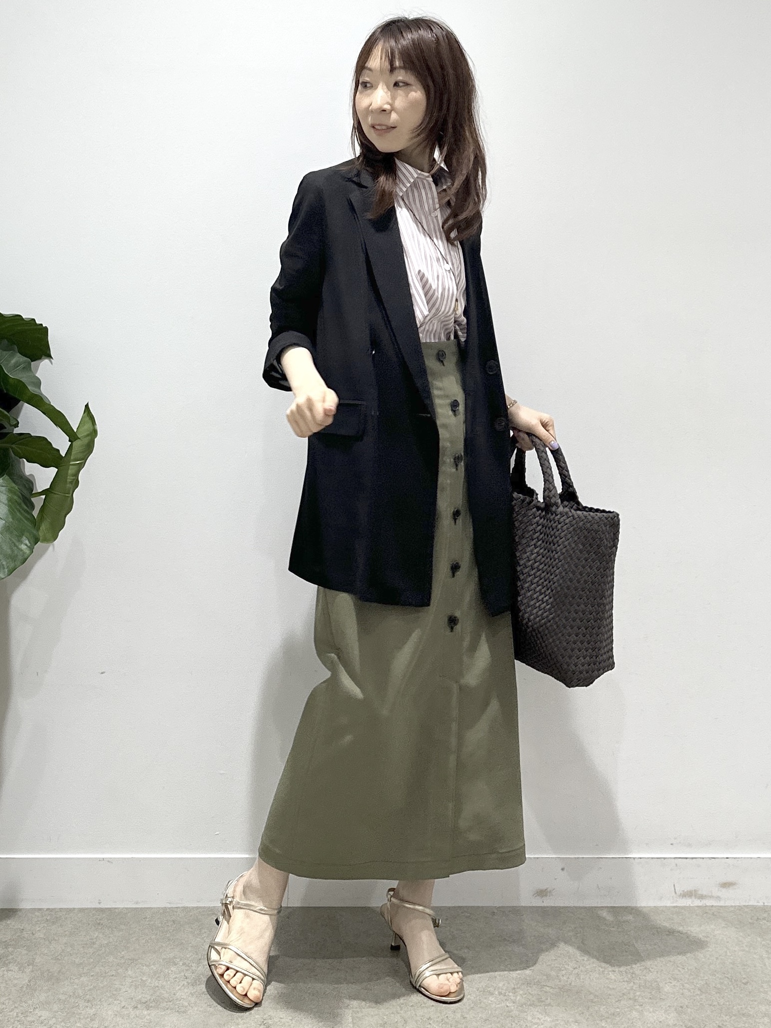 Miwaさんの「UNTITLED｜【セットアップ可/接触冷感/通気性】ドライシアーダブルジャケット」を使ったコーディネート