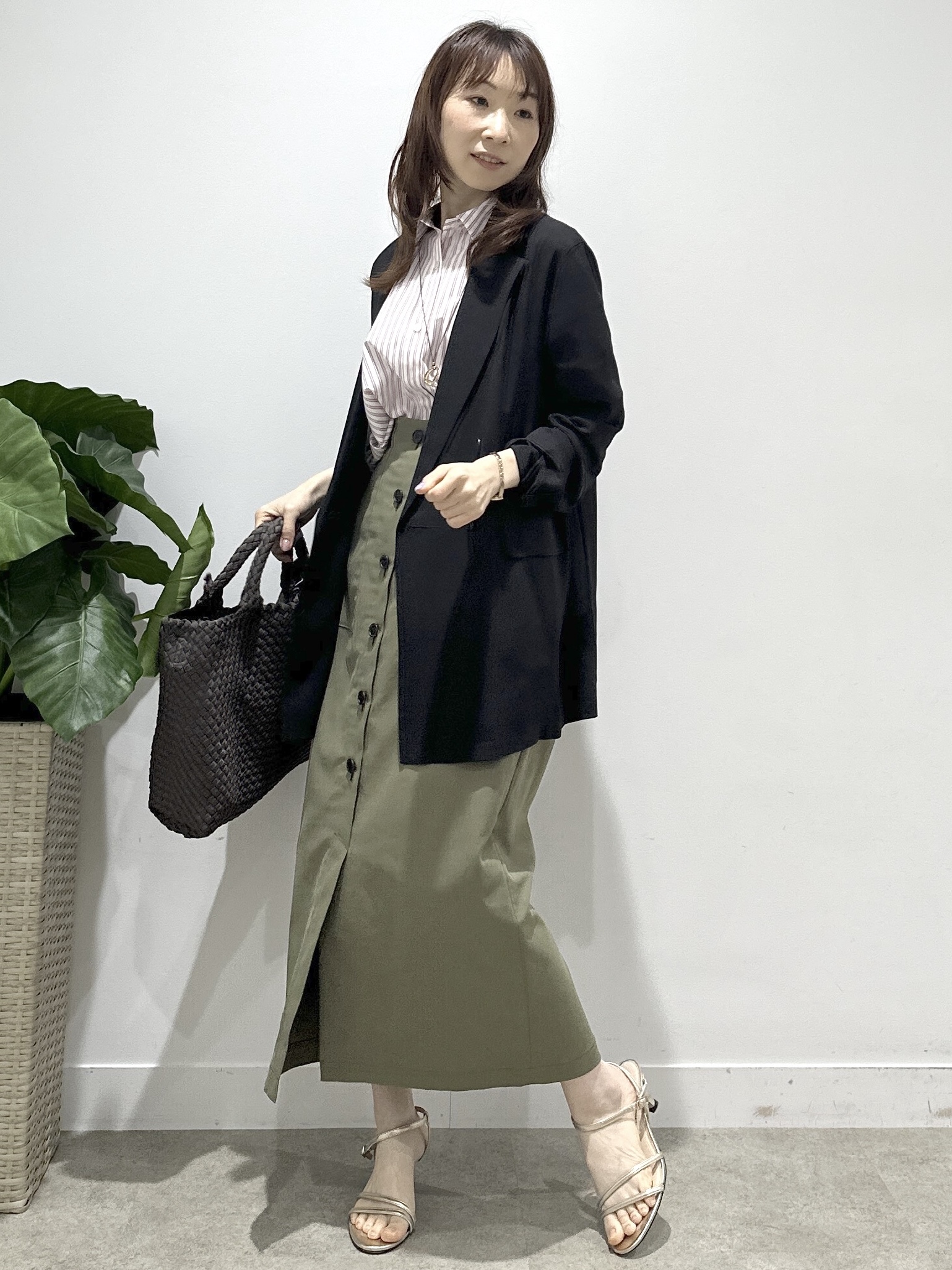 Miwaさんの「UNTITLED｜【セットアップ可/接触冷感/通気性】ドライシアーダブルジャケット」を使ったコーディネート