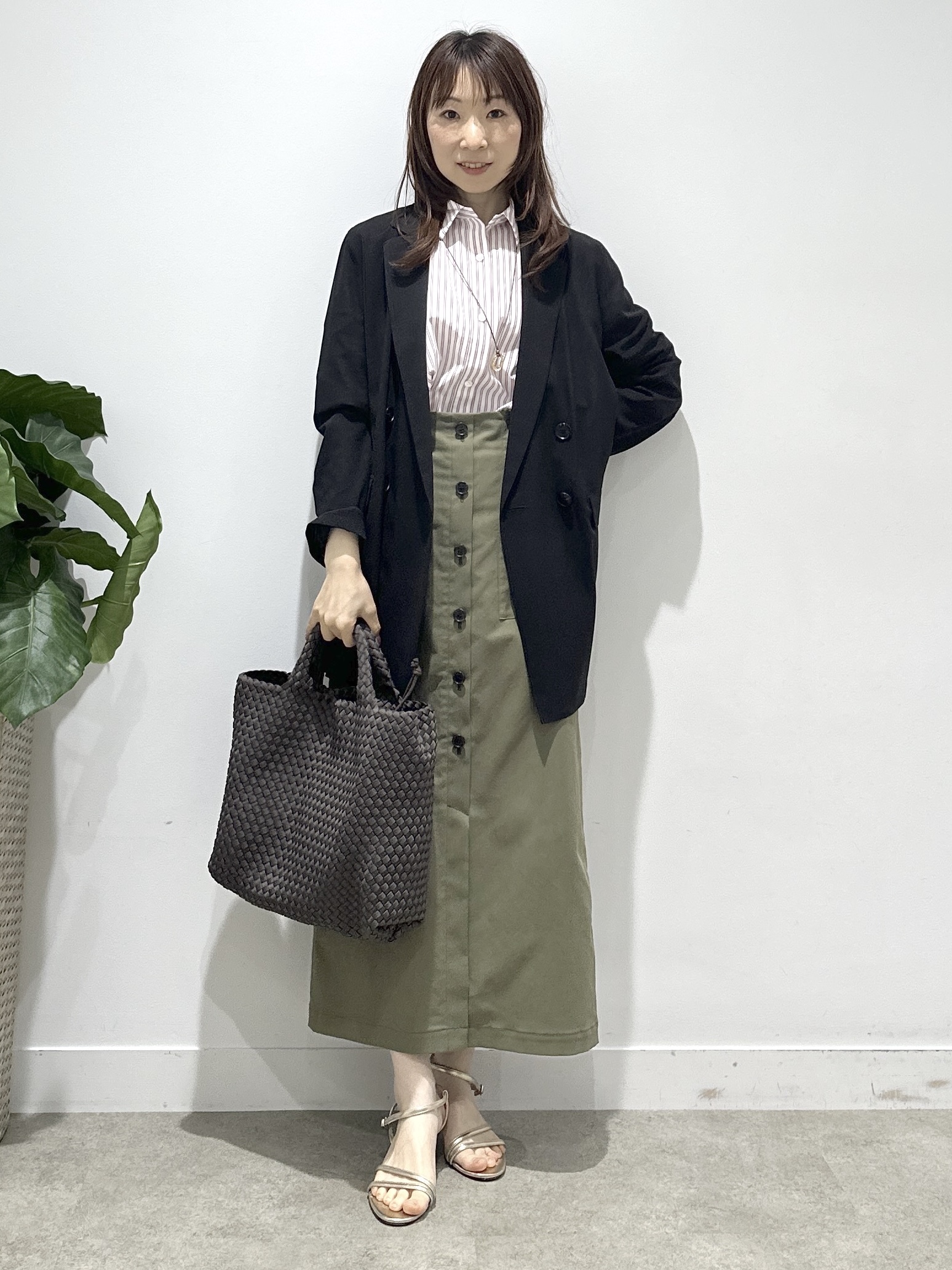 Miwaさんの「UNTITLED｜【セットアップ可/接触冷感/通気性】ドライシアーダブルジャケット」を使ったコーディネート