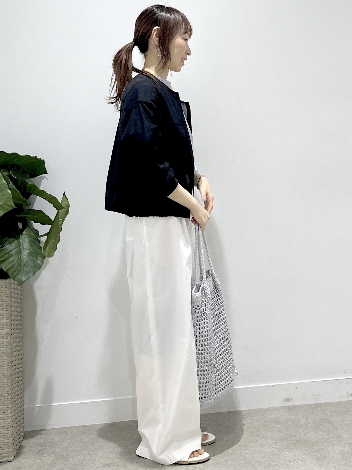 Miwaさんの「UNTITLED｜【古畑星夏さん着用/洗える】シアーブルゾン」を使ったコーディネート