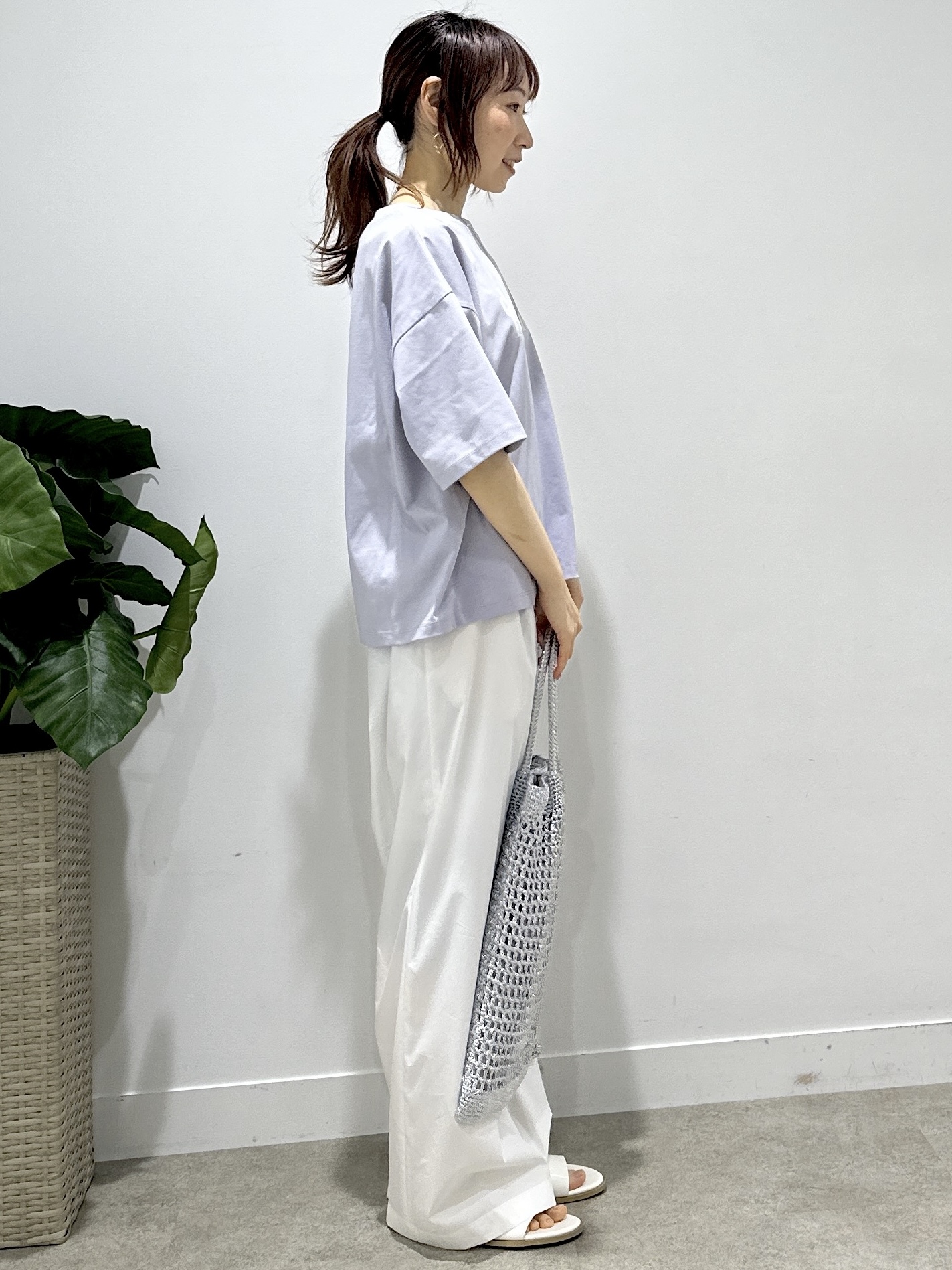 Miwaさんの「UNTITLED｜コットンロゴTシャツ」を使ったコーディネート