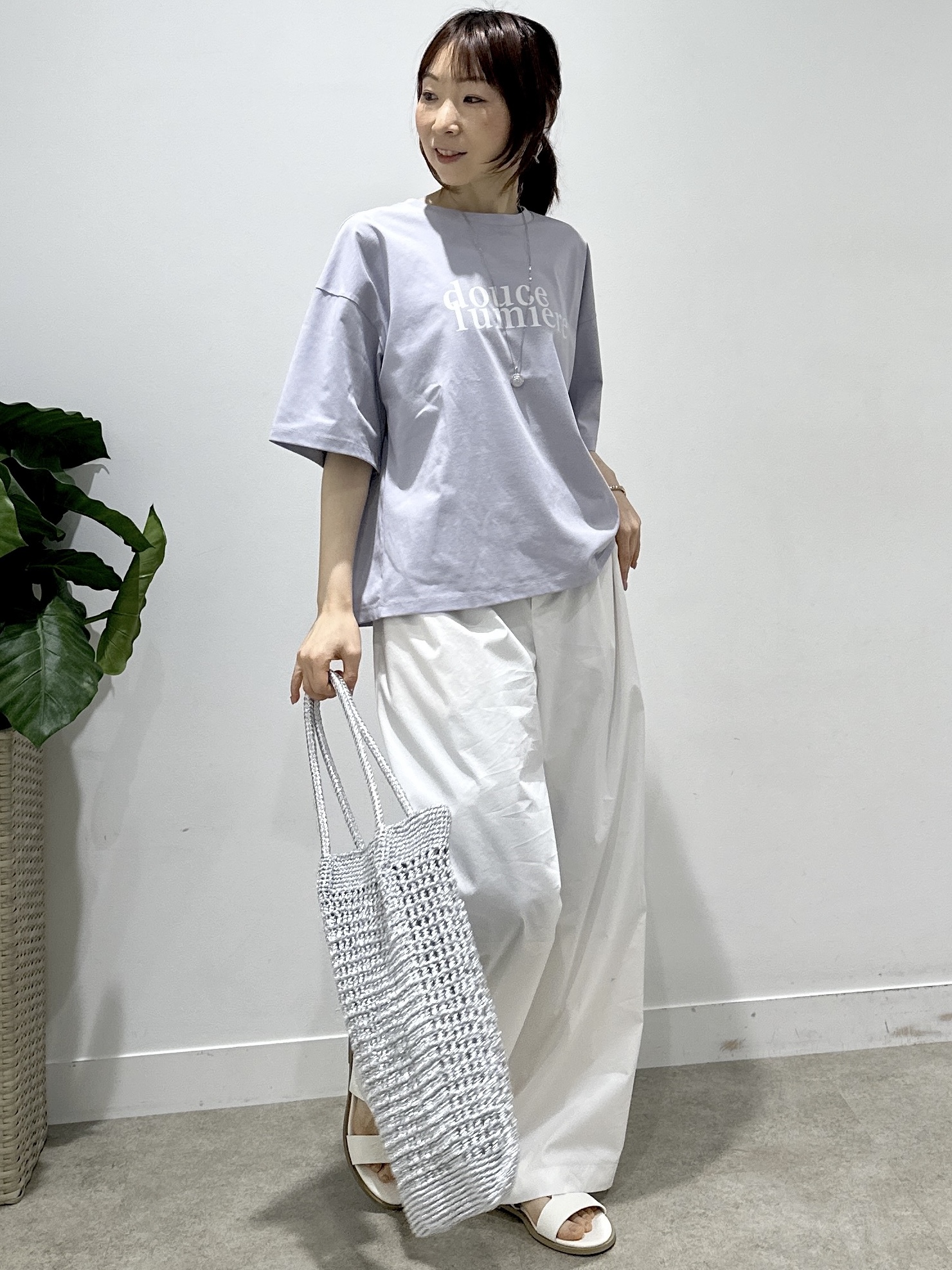 Miwaさんの「UNTITLED｜コットンロゴTシャツ」を使ったコーディネート