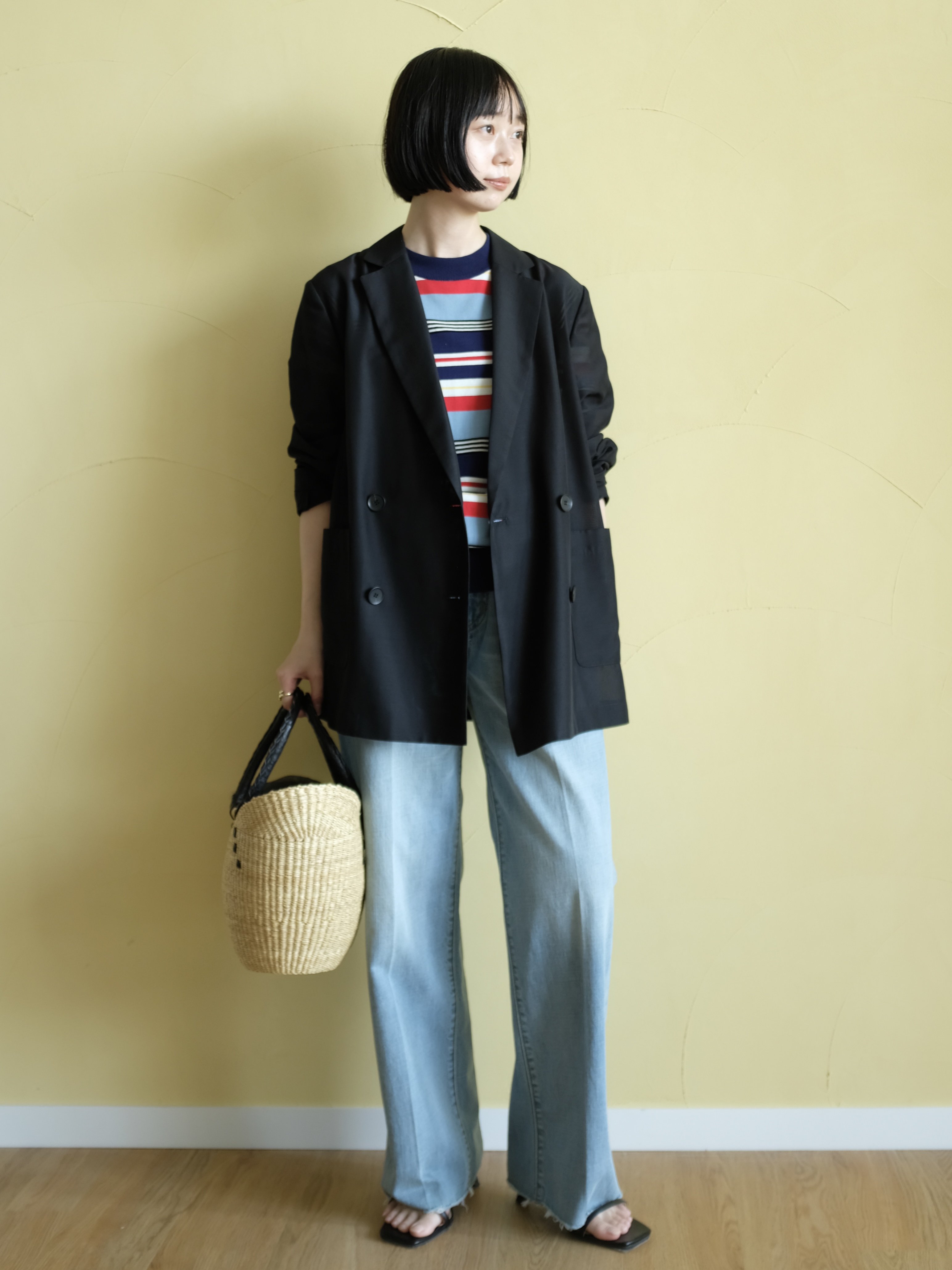 Kishimotoさんの「DRESSTERIOR｜【otonaMUSE5月号掲載】コットンシルクマルチボーダーニット」を使ったコーディネート