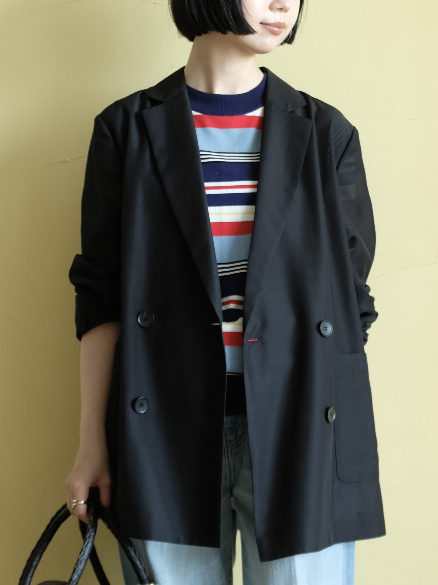 Kishimotoさんの「DRESSTERIOR｜【otonaMUSE5月号掲載】コットンシルクマルチボーダーニット」を使ったコーディネート