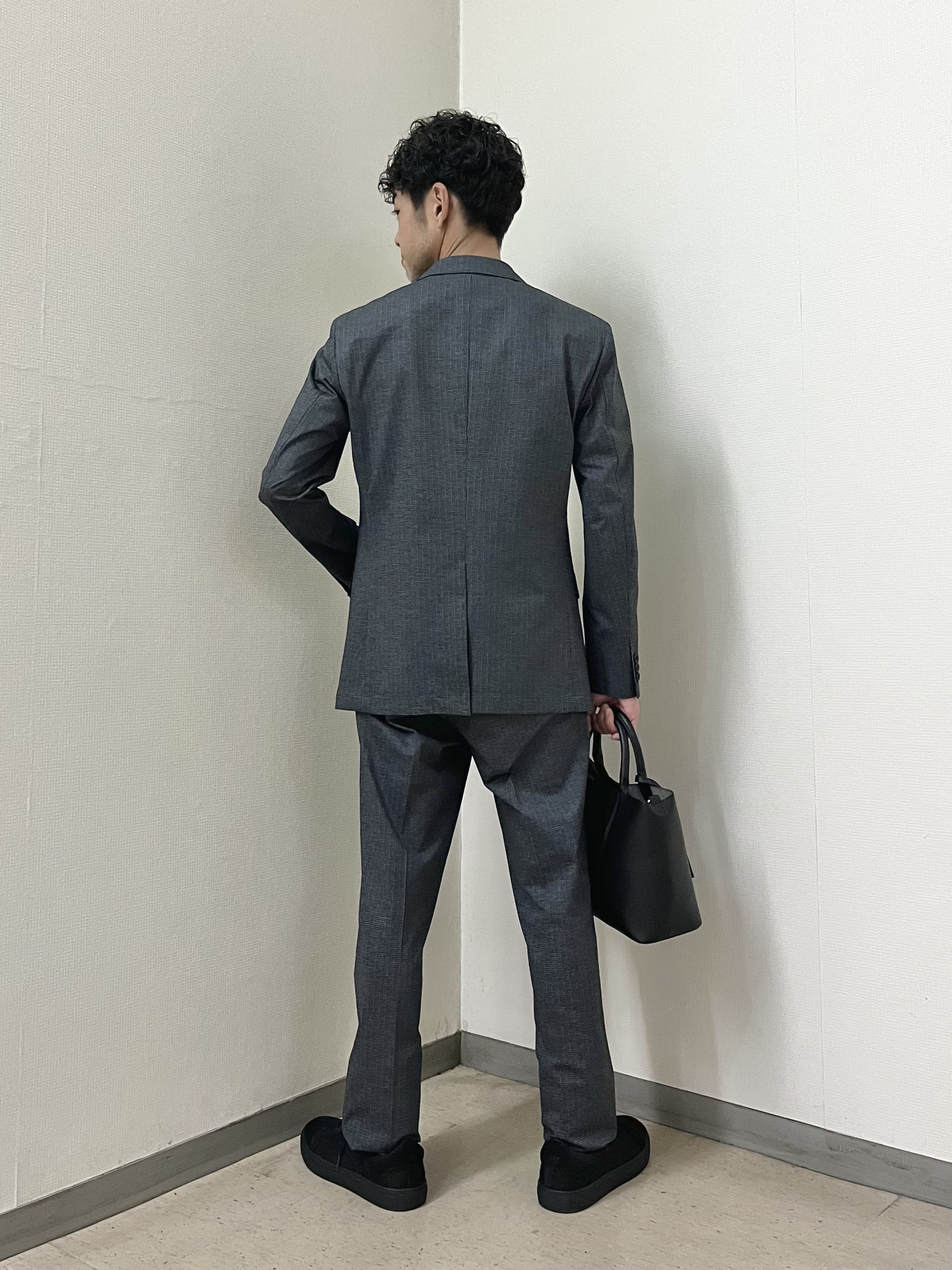 URAさんの「TAKEO KIKUCHI｜【通気性】ジャージ千鳥柄 ジャケット」を使ったコーディネート