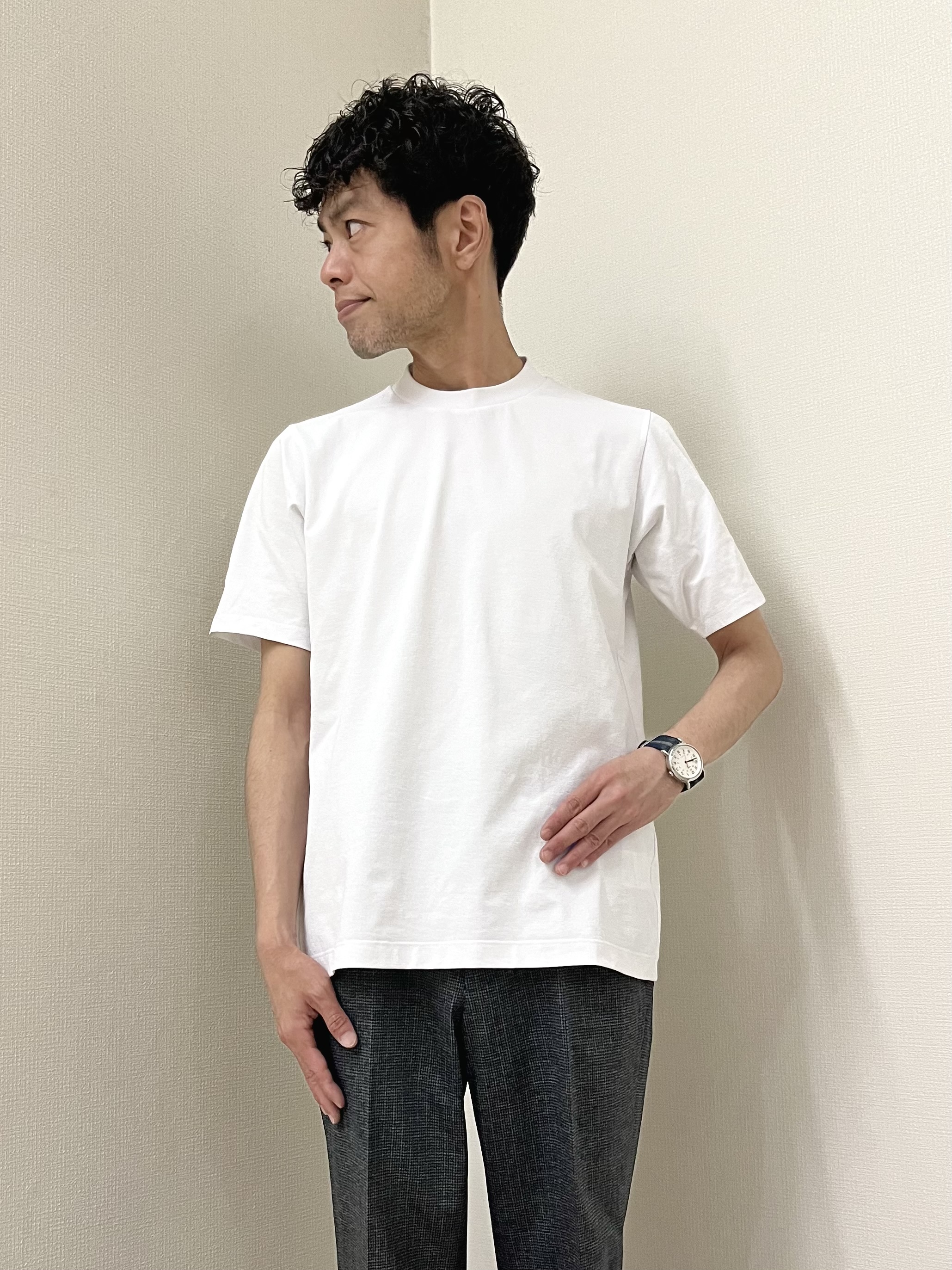 URAさんの「TAKEO KIKUCHI｜【通気性】ジャージ千鳥柄 ジャケット」を使ったコーディネート