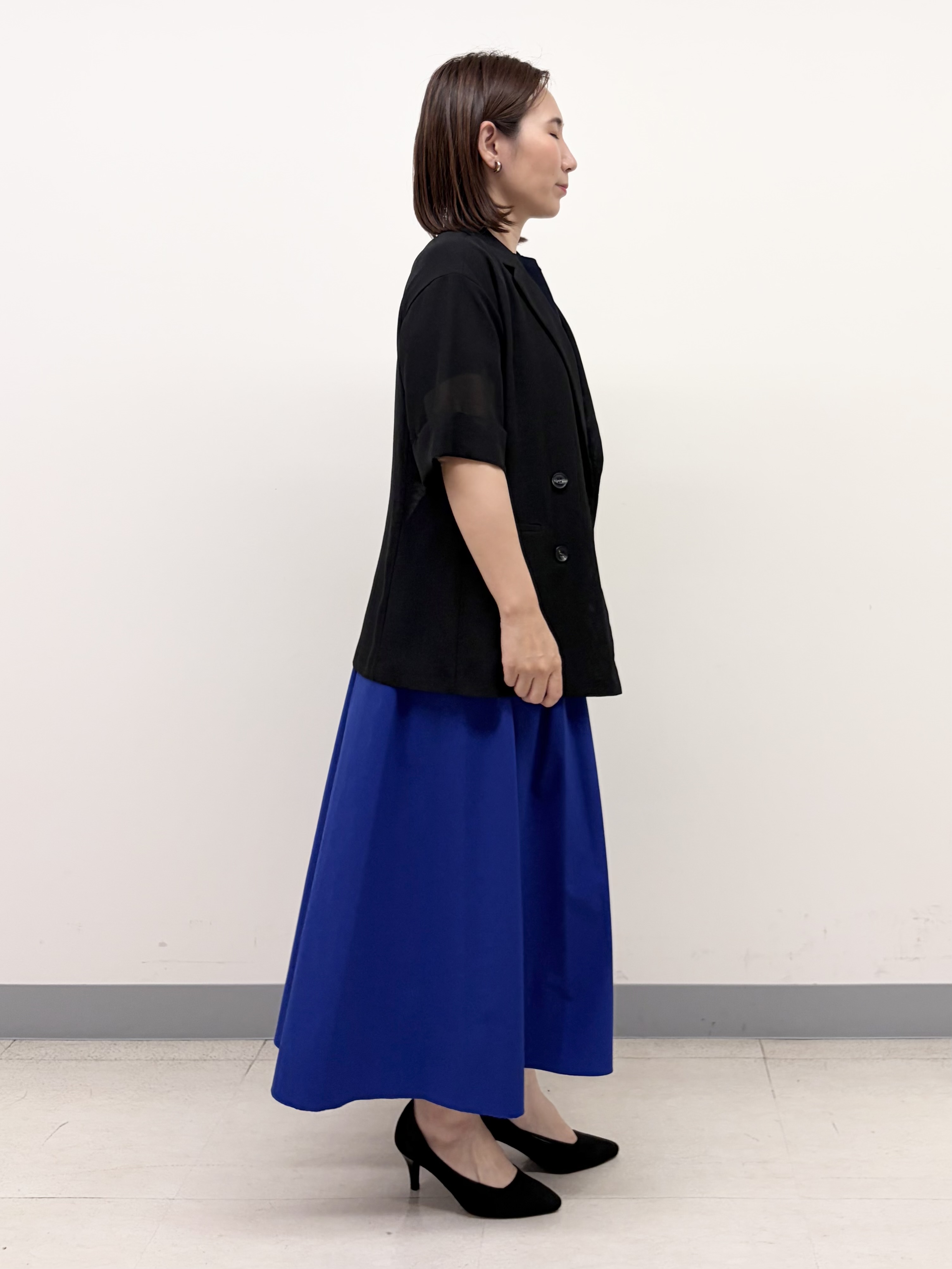 YUKARIさんの「INDIVI｜【洗える／メッシュ素材／SETUP可能】半袖シアージャケット」を使ったコーディネート