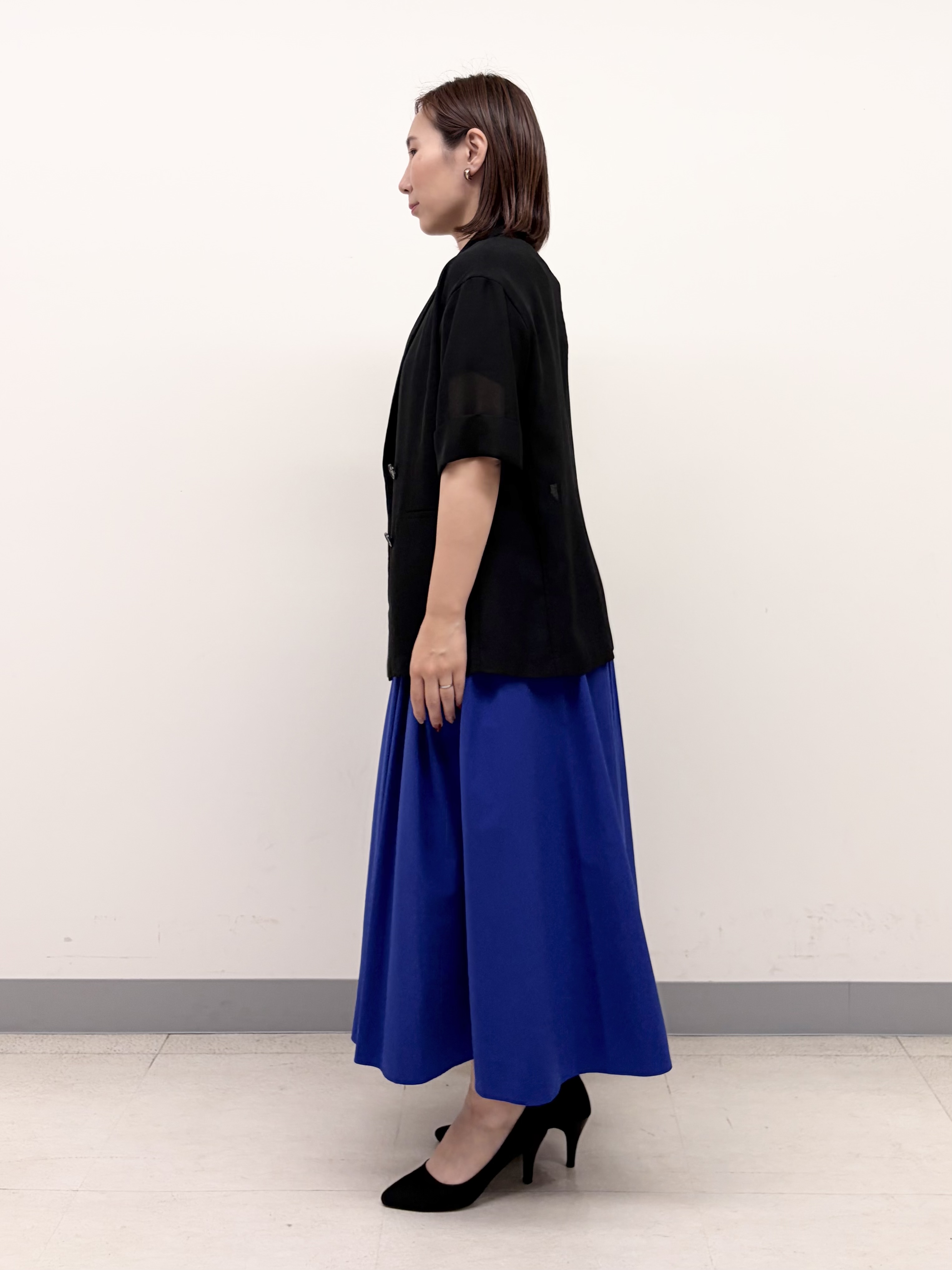 YUKARIさんの「INDIVI｜【洗える／メッシュ素材／SETUP可能】半袖シアージャケット」を使ったコーディネート