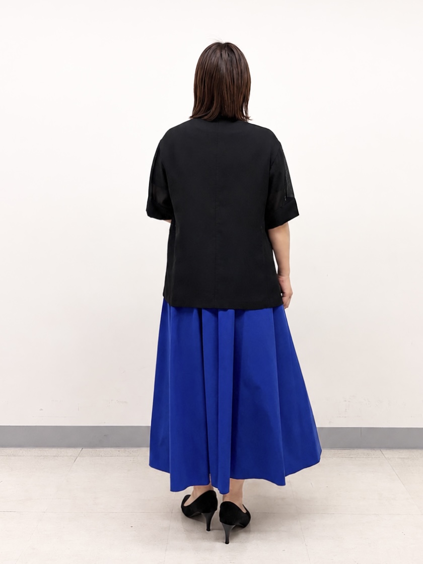 YUKARIさんの「INDIVI｜【洗える／メッシュ素材／SETUP可能】半袖シアージャケット」を使ったコーディネート
