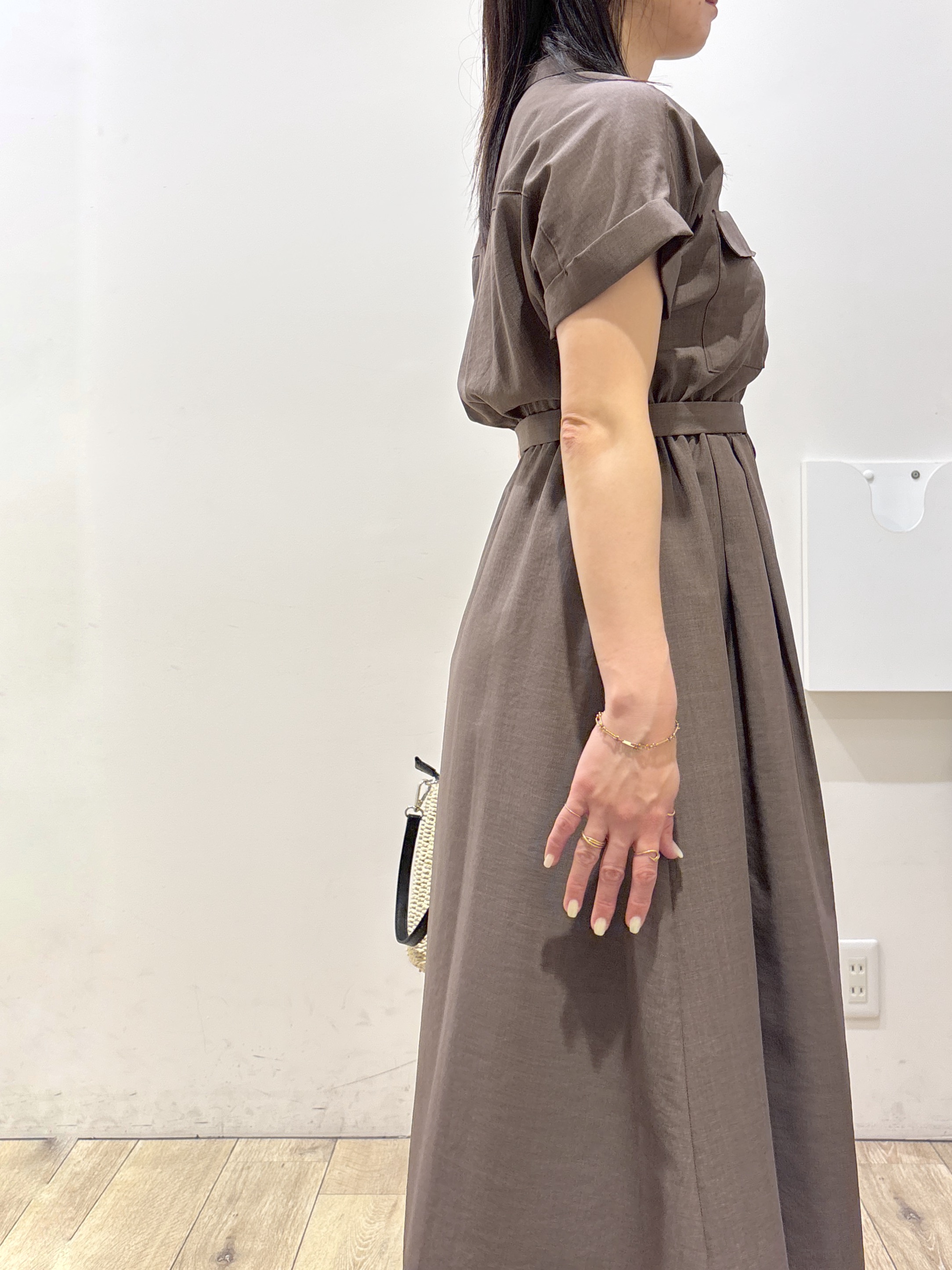 mameさんの「index｜ダブルポケットスキッパーワンピース【防シワ／洗濯機OK】《XS～3L／6col》」を使ったコーディネート