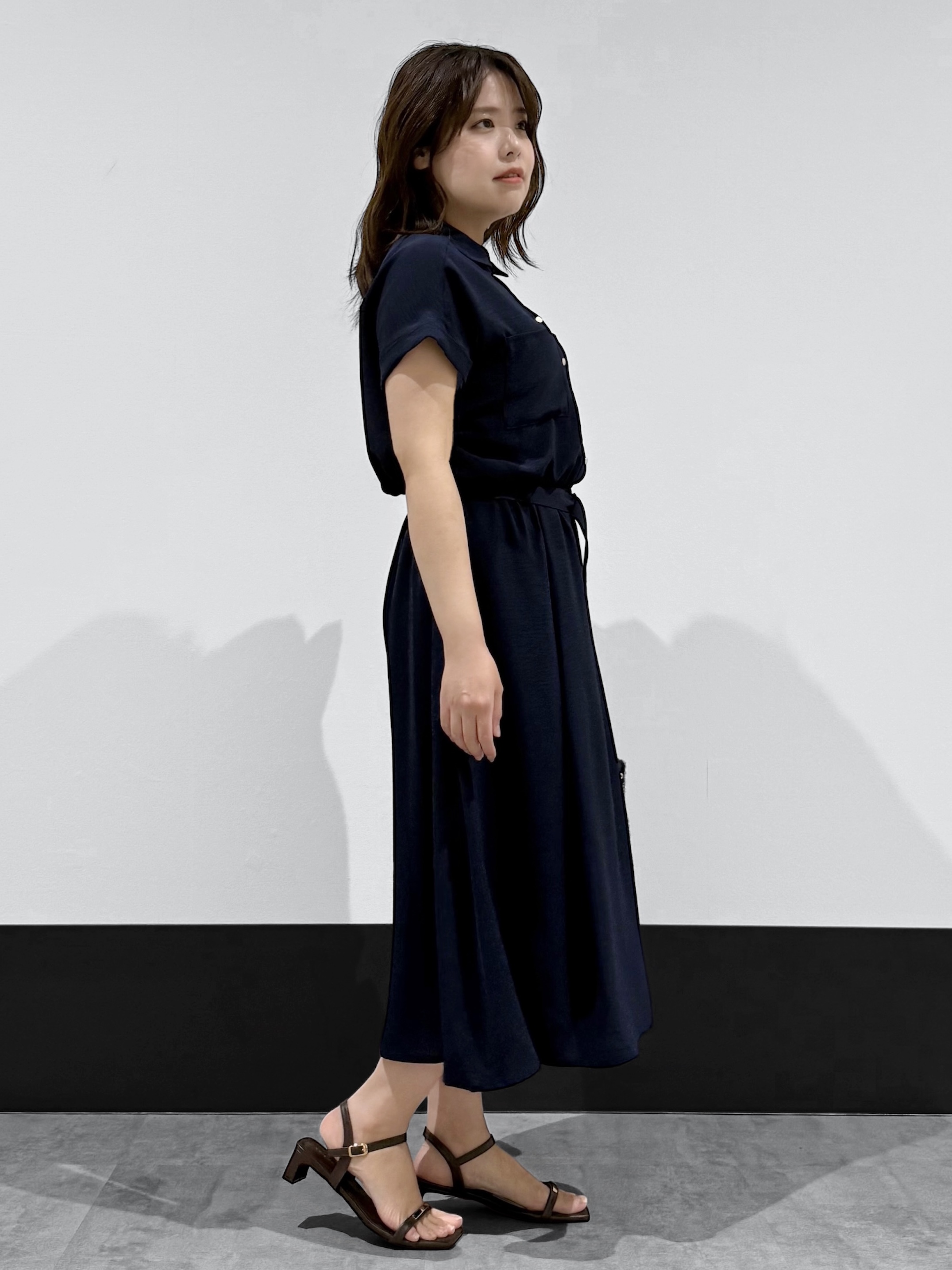 macchaさんの「THE SHOP TK｜【S-XL/ひんやり/防しわ】欲しいが詰まった 上品フィット＆フレアワンピース」を使ったコーディネート