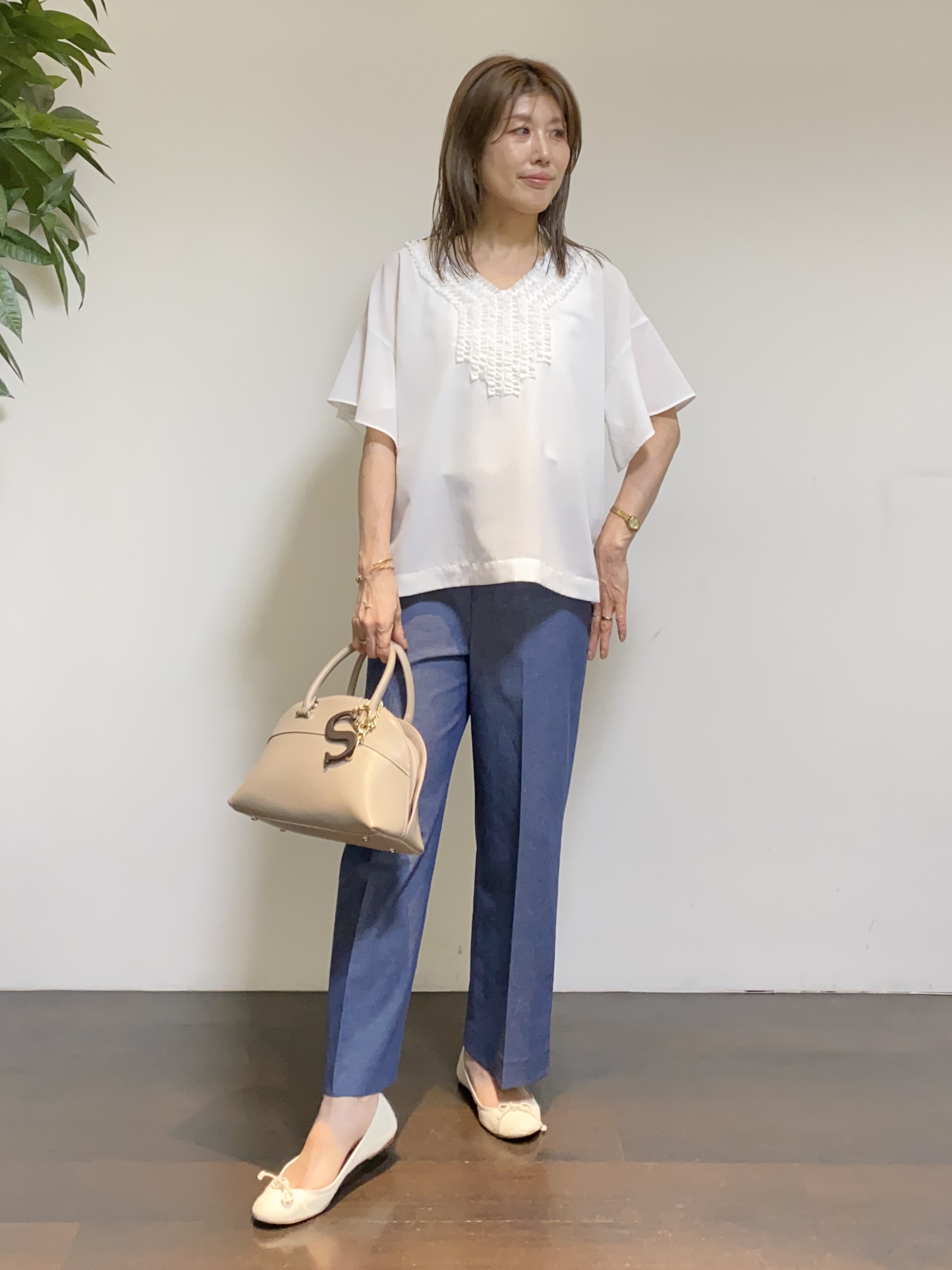 tomoさんの「UNTITLED｜【接触冷感/UVカット/遮熱機能】フライスジャージカーディガン」を使ったコーディネート