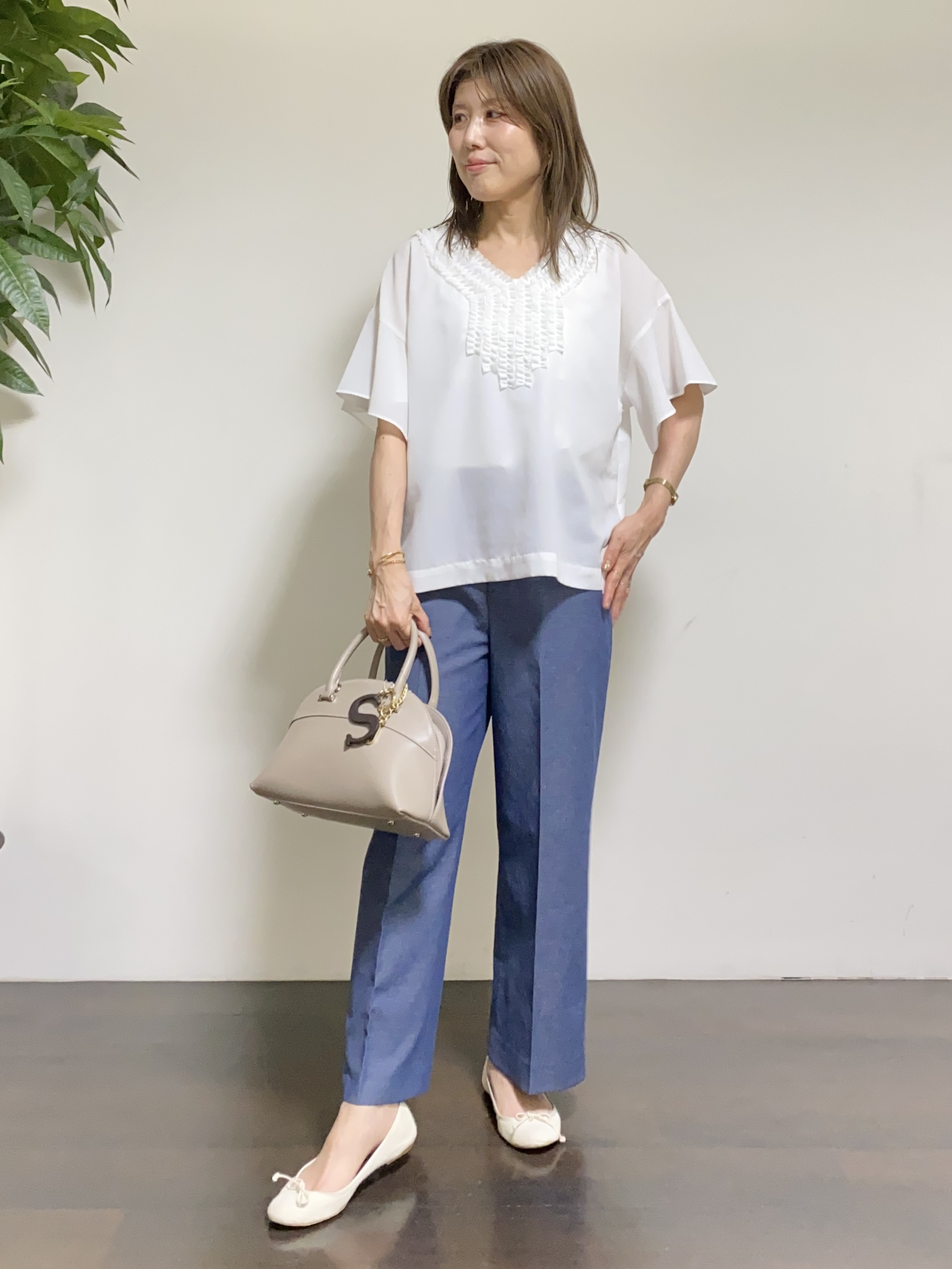 tomoさんの「UNTITLED｜【接触冷感/UVカット/遮熱機能】フライスジャージカーディガン」を使ったコーディネート
