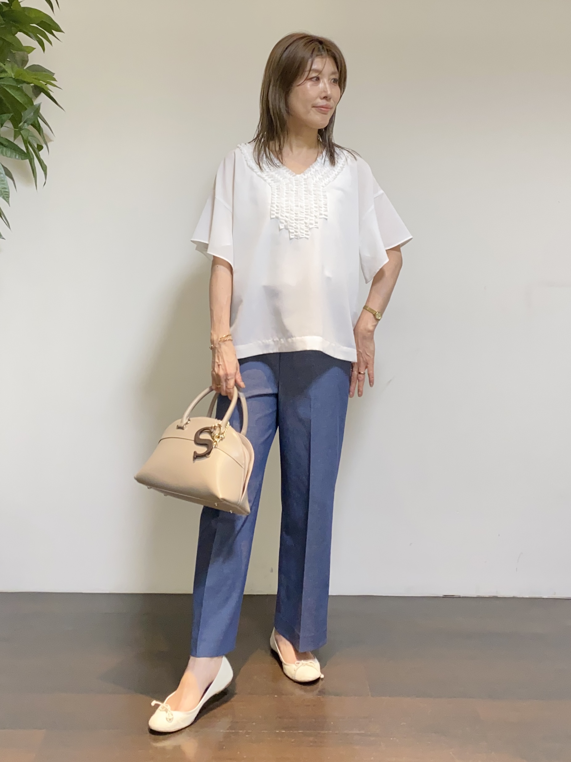 tomoさんの「UNTITLED｜【接触冷感/UVカット/遮熱機能】フライスジャージカーディガン」を使ったコーディネート