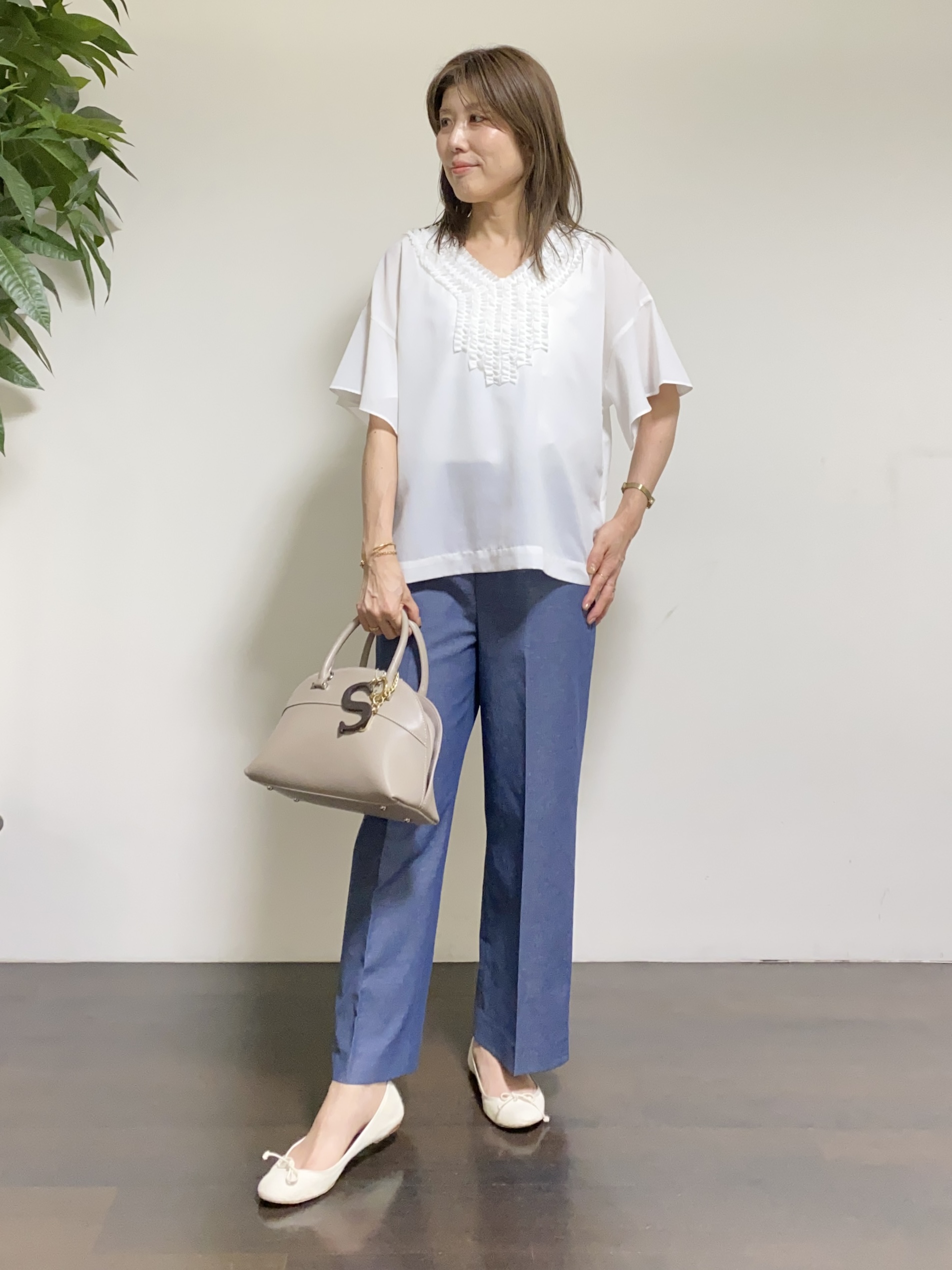 tomoさんの「UNTITLED｜【接触冷感/UVカット/遮熱機能】フライスジャージカーディガン」を使ったコーディネート