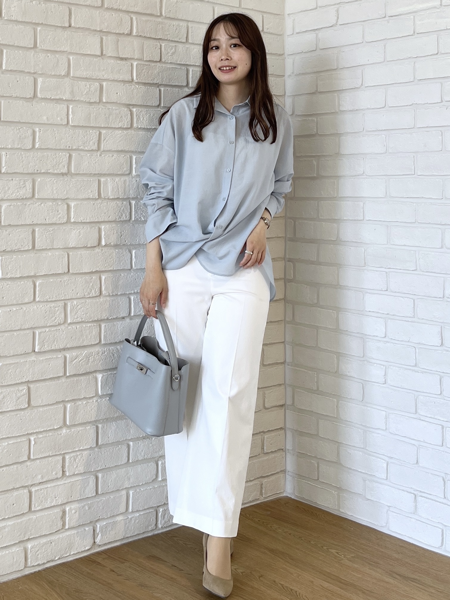 Saekoさんの「UNTITLED｜【2WAY/マシンウォッシャブル】カシュクールデザインシャツ」を使ったコーディネート