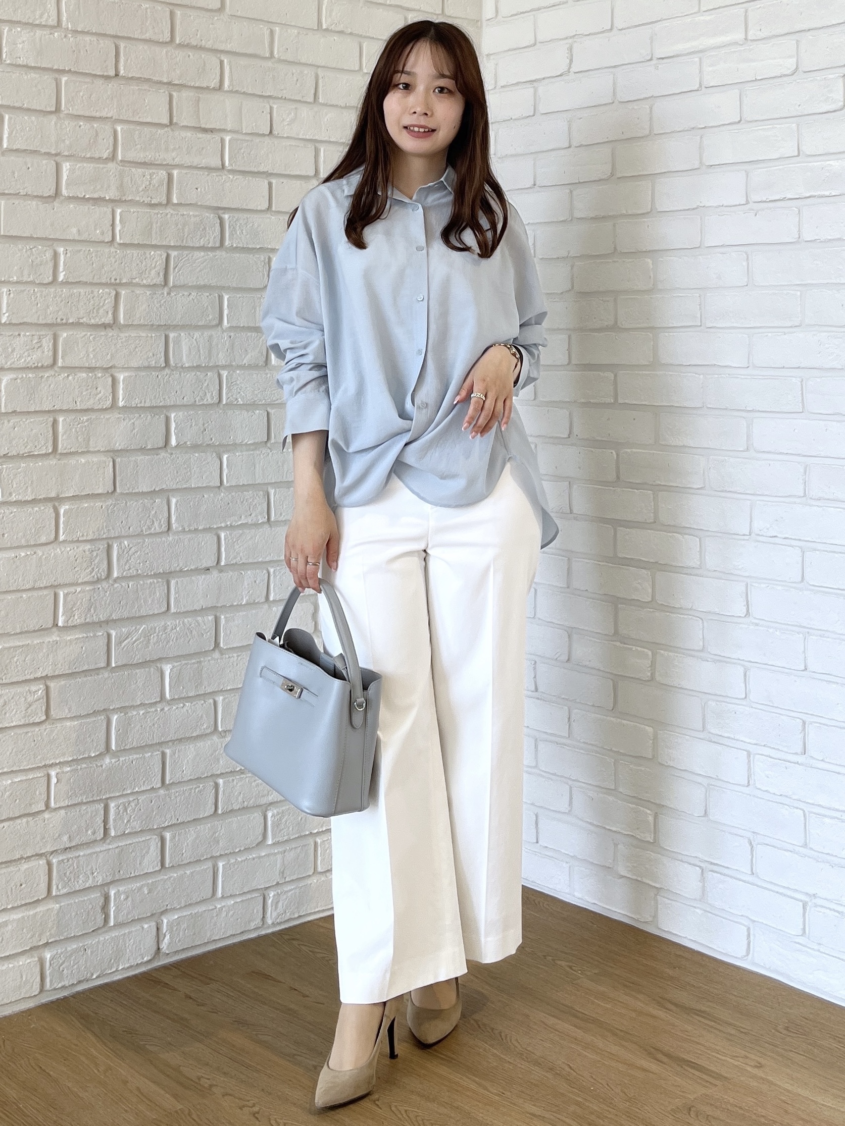 Saekoさんの「UNTITLED｜【2WAY/マシンウォッシャブル】カシュクールデザインシャツ」を使ったコーディネート